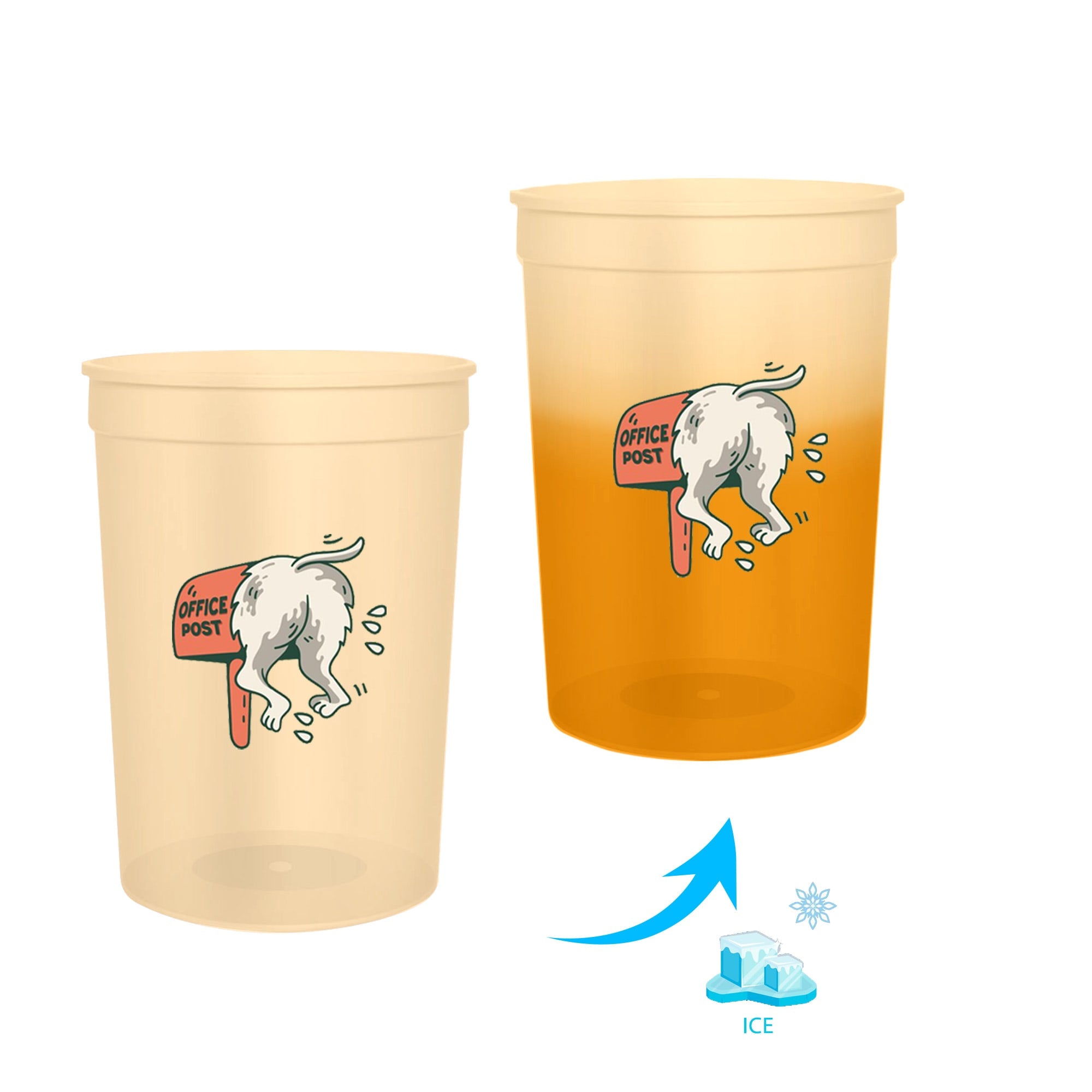 473ml Colour Changing Plastic Stadium Cup