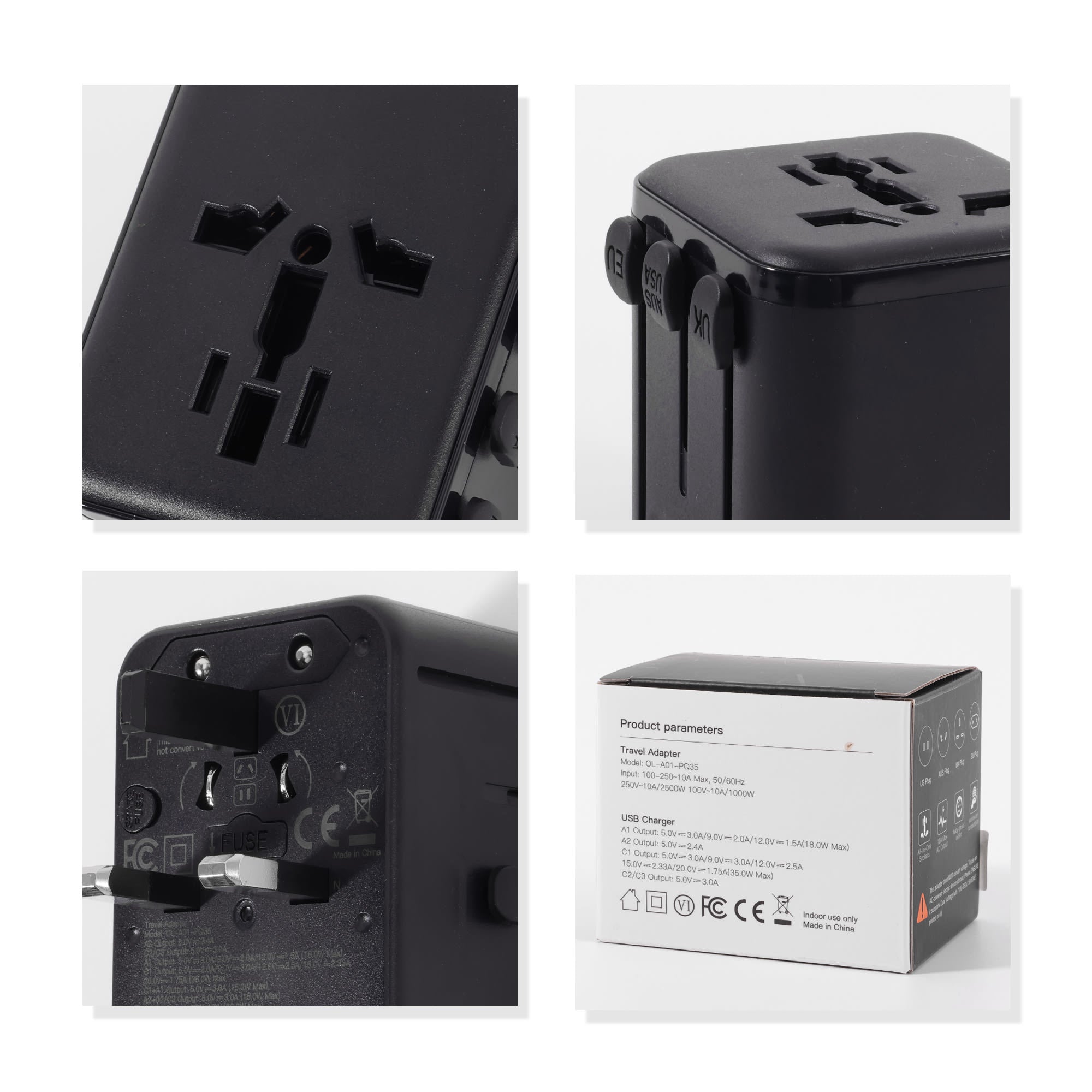35W GaN Universal Travel Adapter (3C2A)