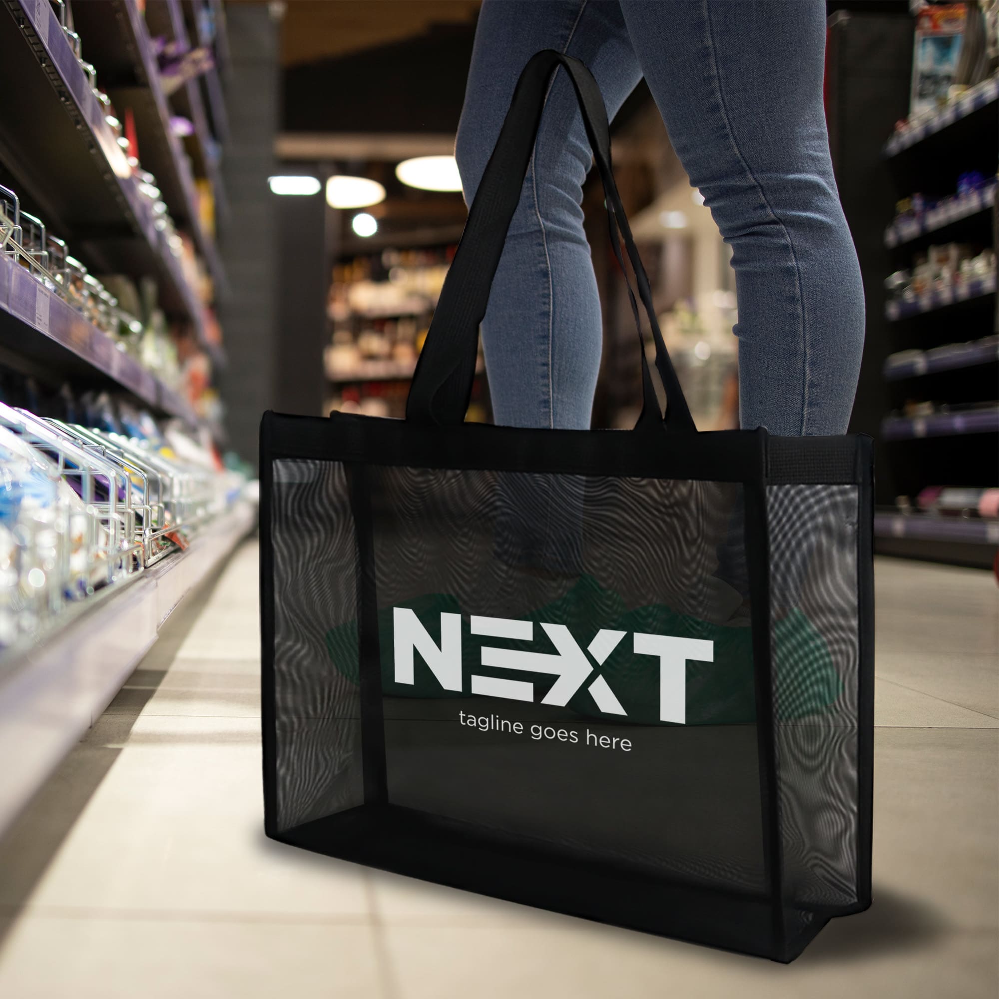 Transparent Mesh Tote Bag