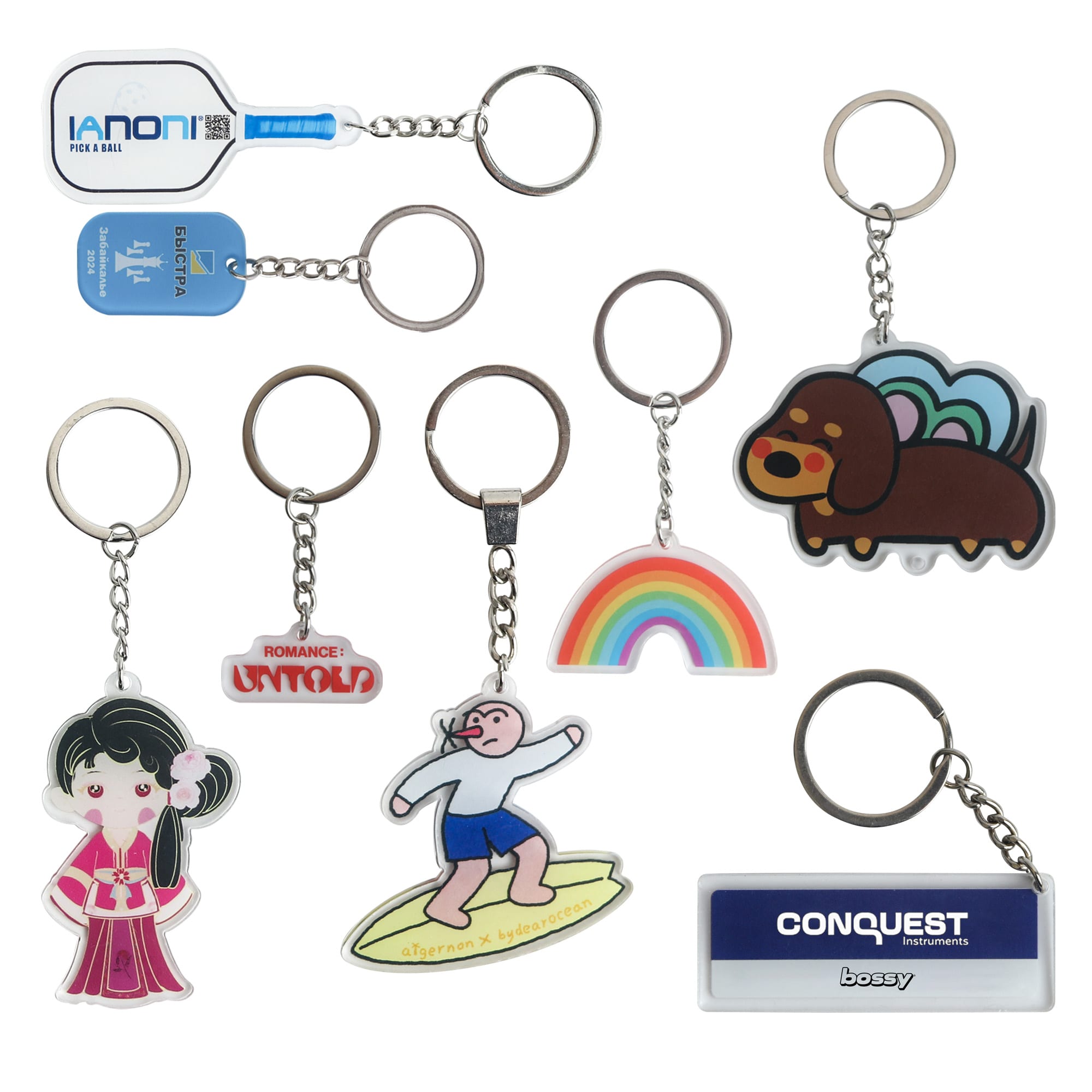 Custom Shape Acrylic Keyring