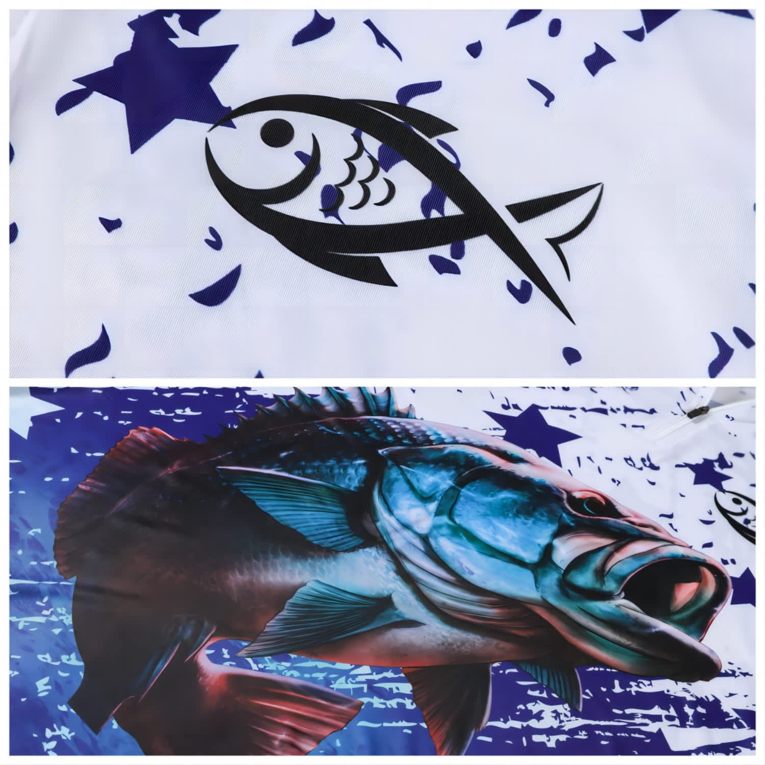 Men's Polyester Spandex Sublimated 1/4 Zip Fishing Hood Shirt