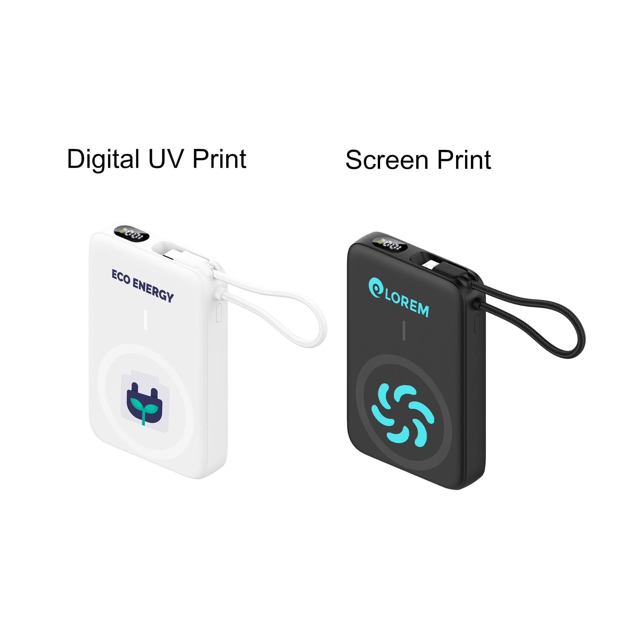 10000mAh Magnetic Wireless Power Bank with Charging Cable