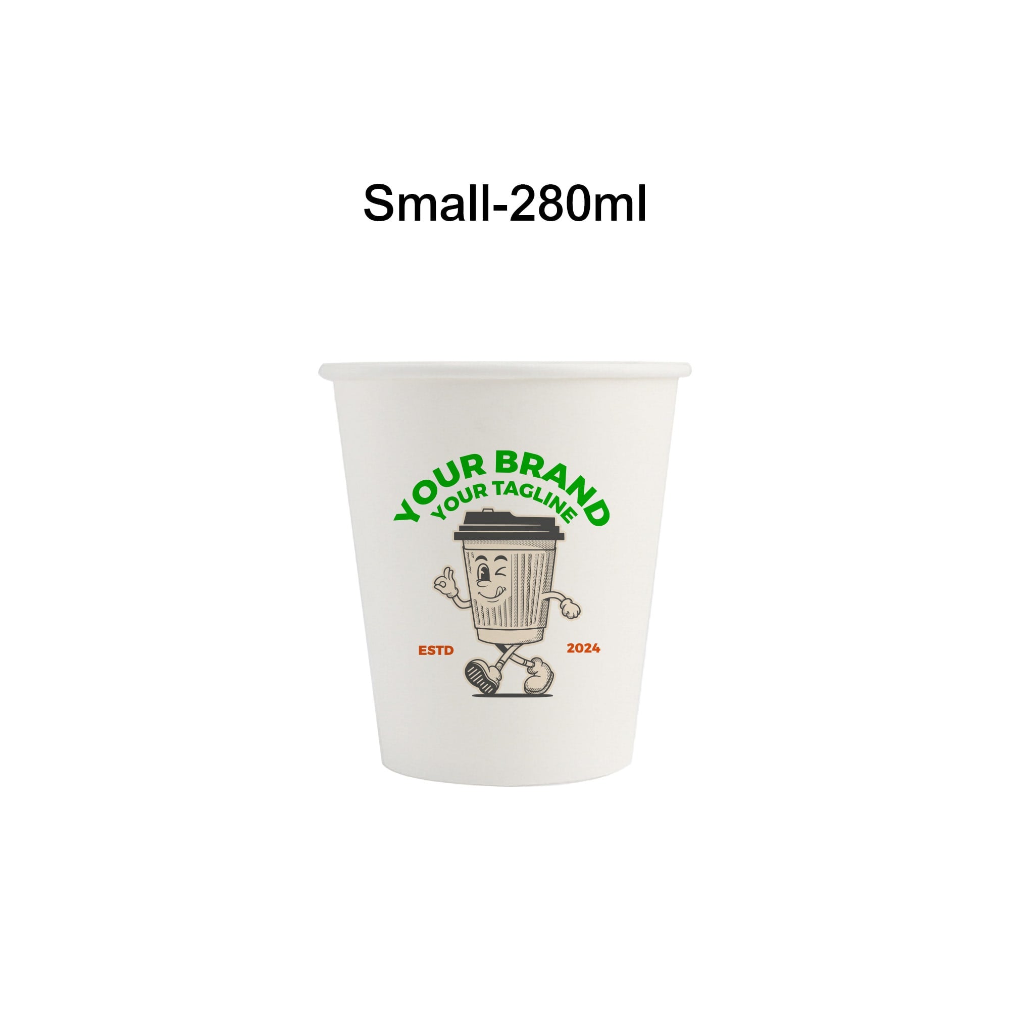 Home Compostable Aqueous Single Wall Paper Cups