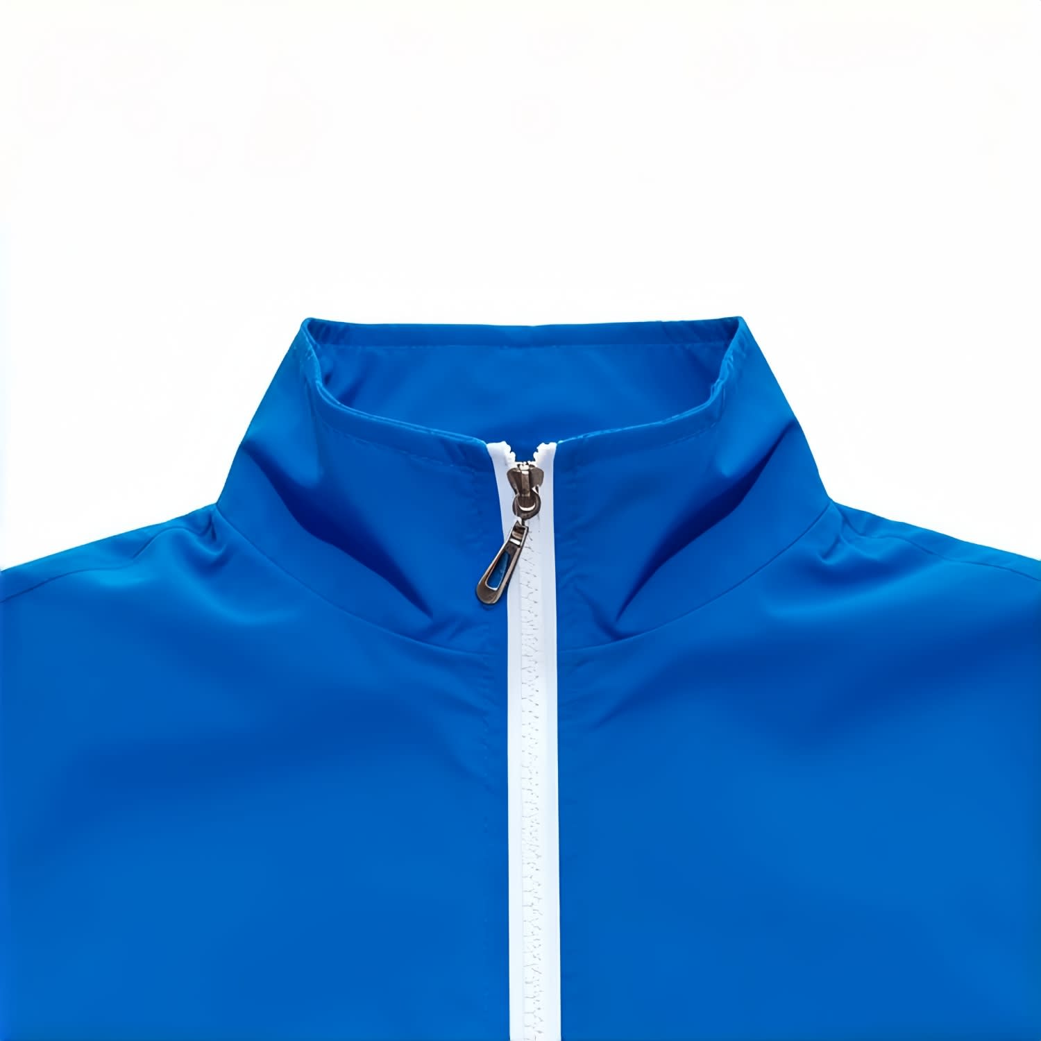 Unisex 100% Polyester 2-Layer Stand-up Collar Short-Sleeve Windbreaker