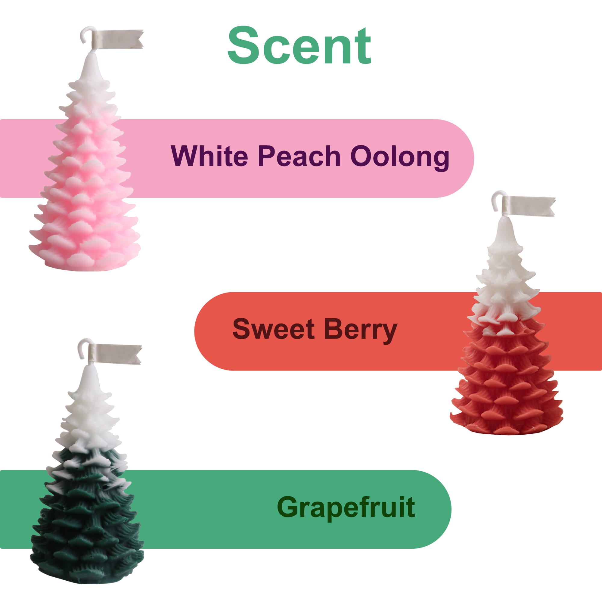 Cedar Christmas Tree Shape Candles
