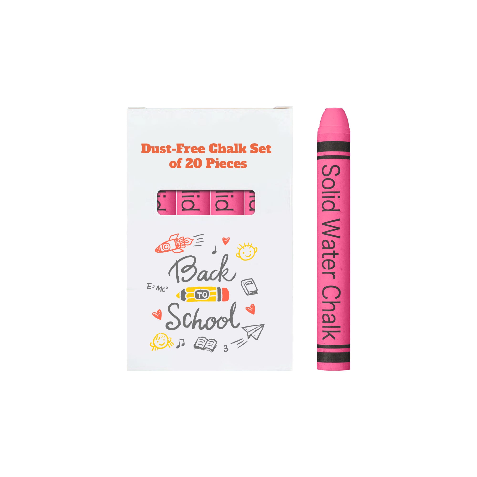 Dust-Free Chalk Set of 20 Sticks