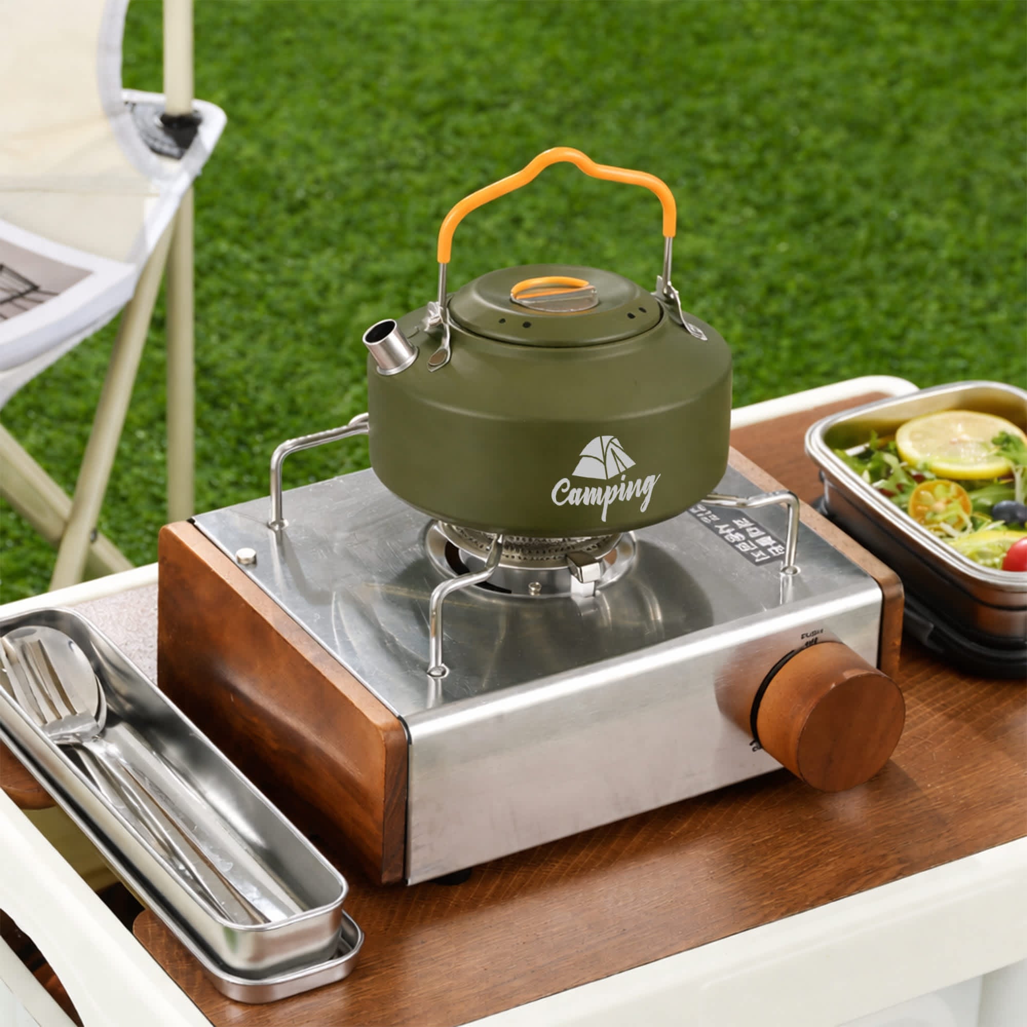 Camping Kettle Coffee Tea Pot with Lid