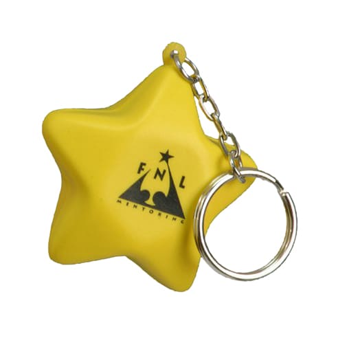 Keyring with Star Stress Reliever