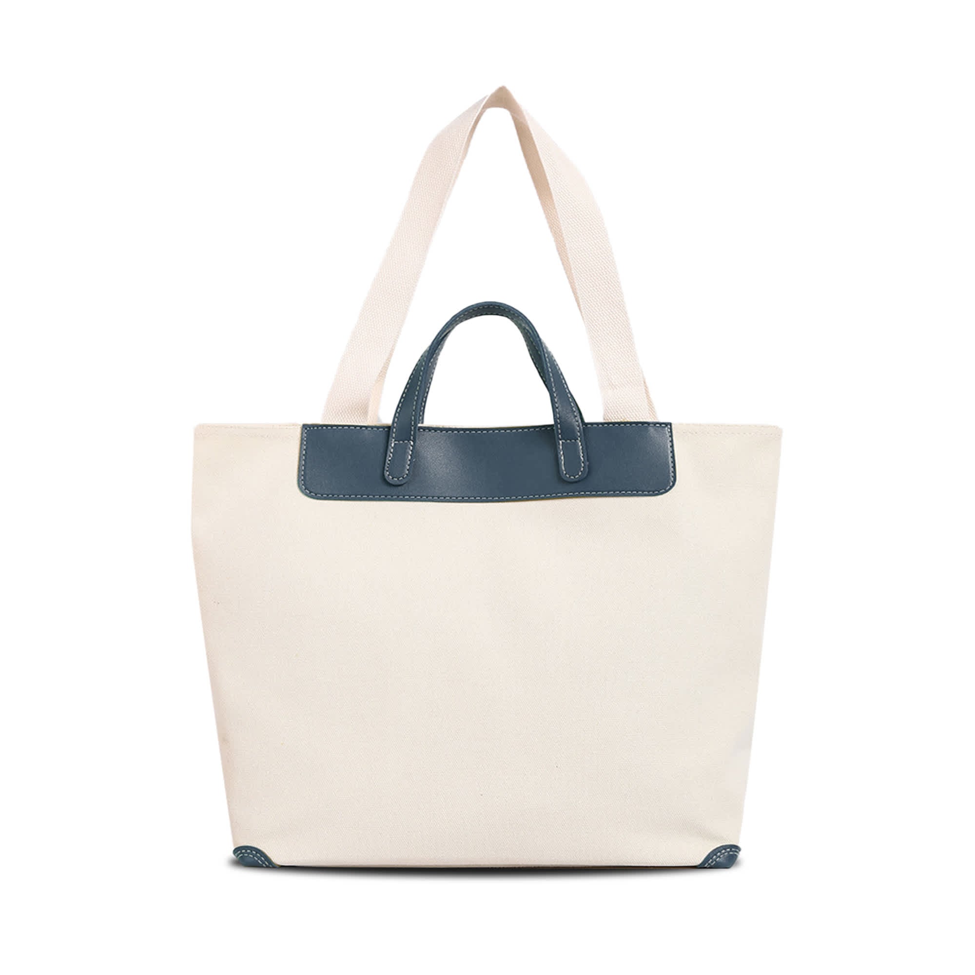 Canvas Bag With Leather Handle