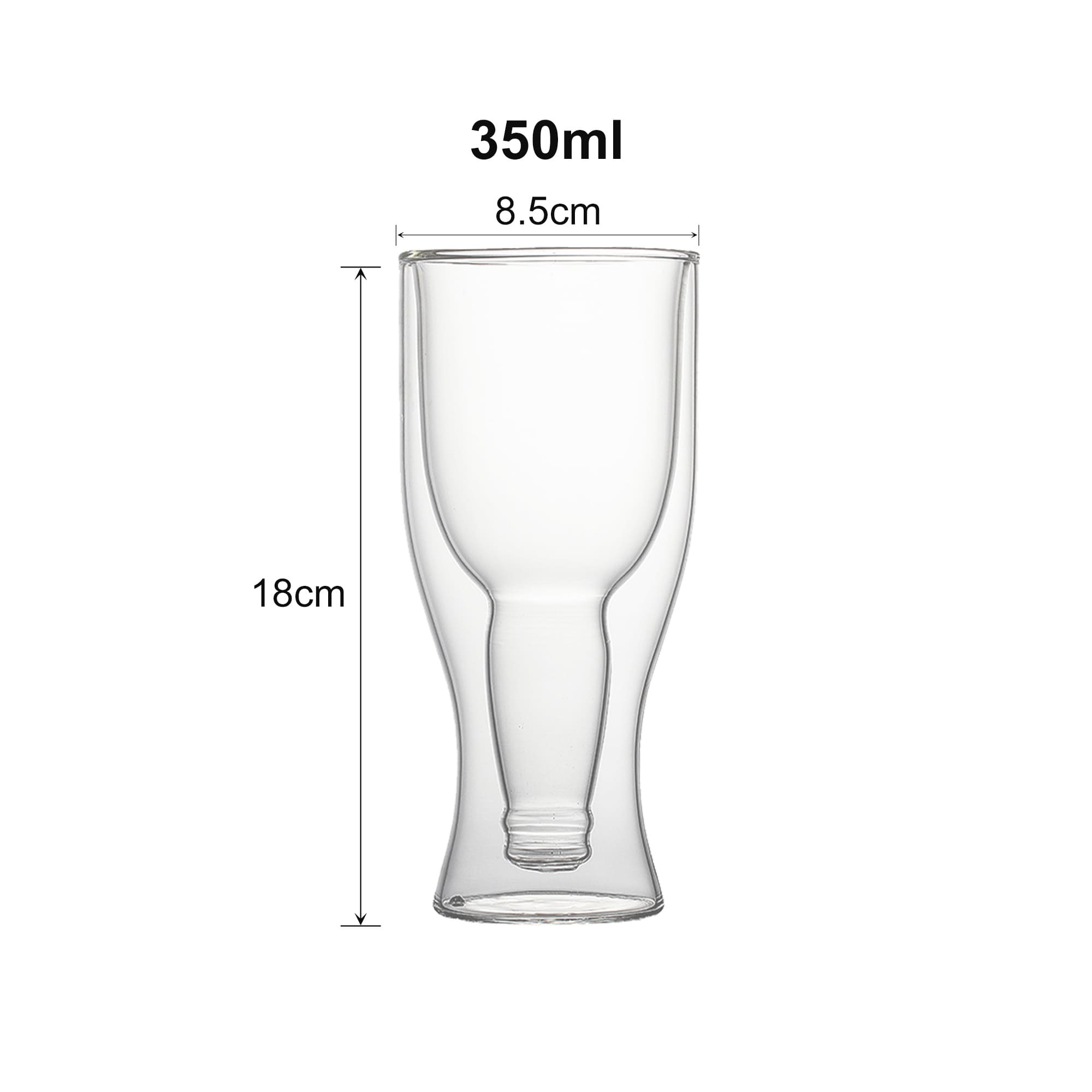 Beer Bottle Double Wall Glass