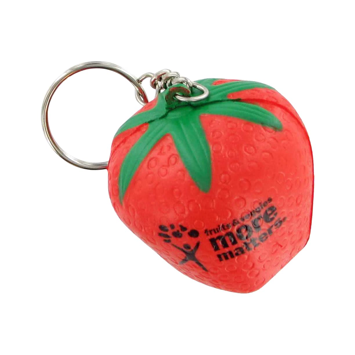 Keyring with Strawberry Stress Reliever