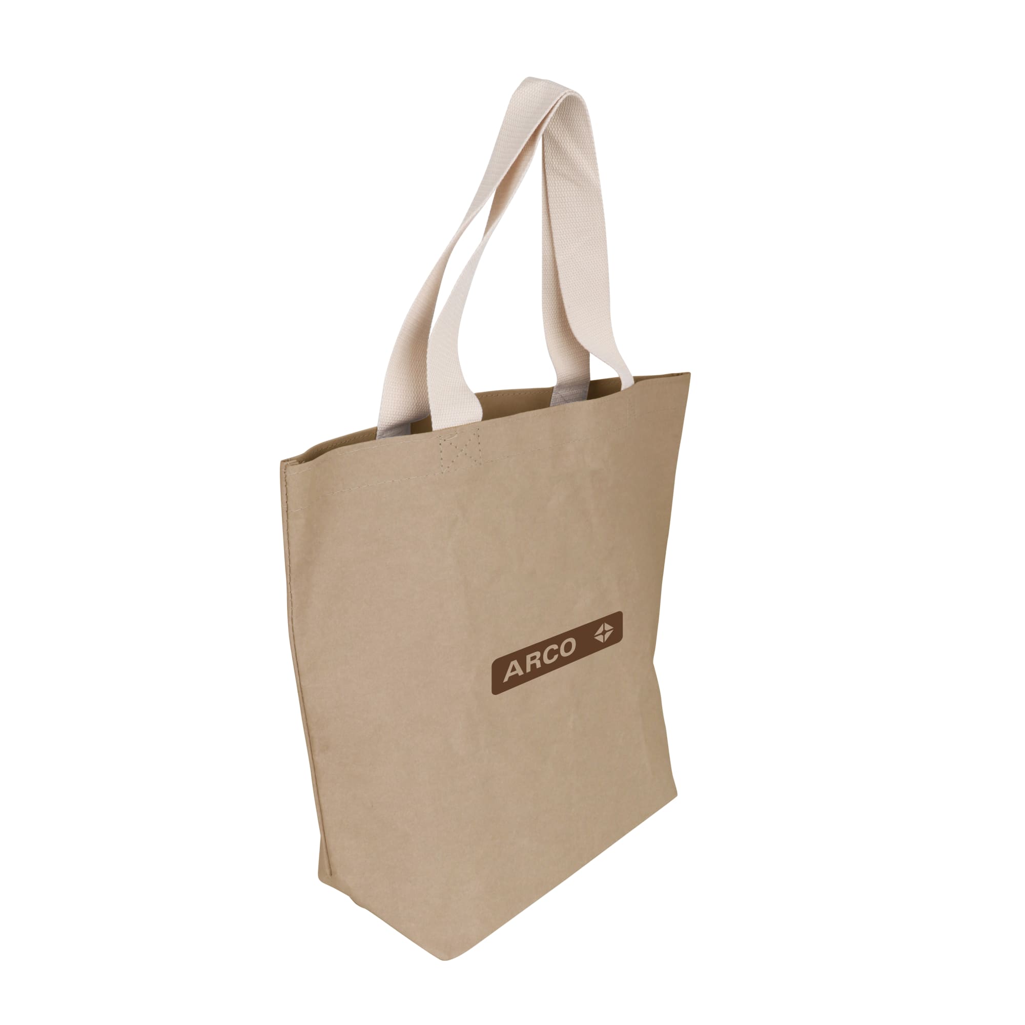 Large Washable Kraft Paper Bag with Cotton Handle(430x345x125mm)