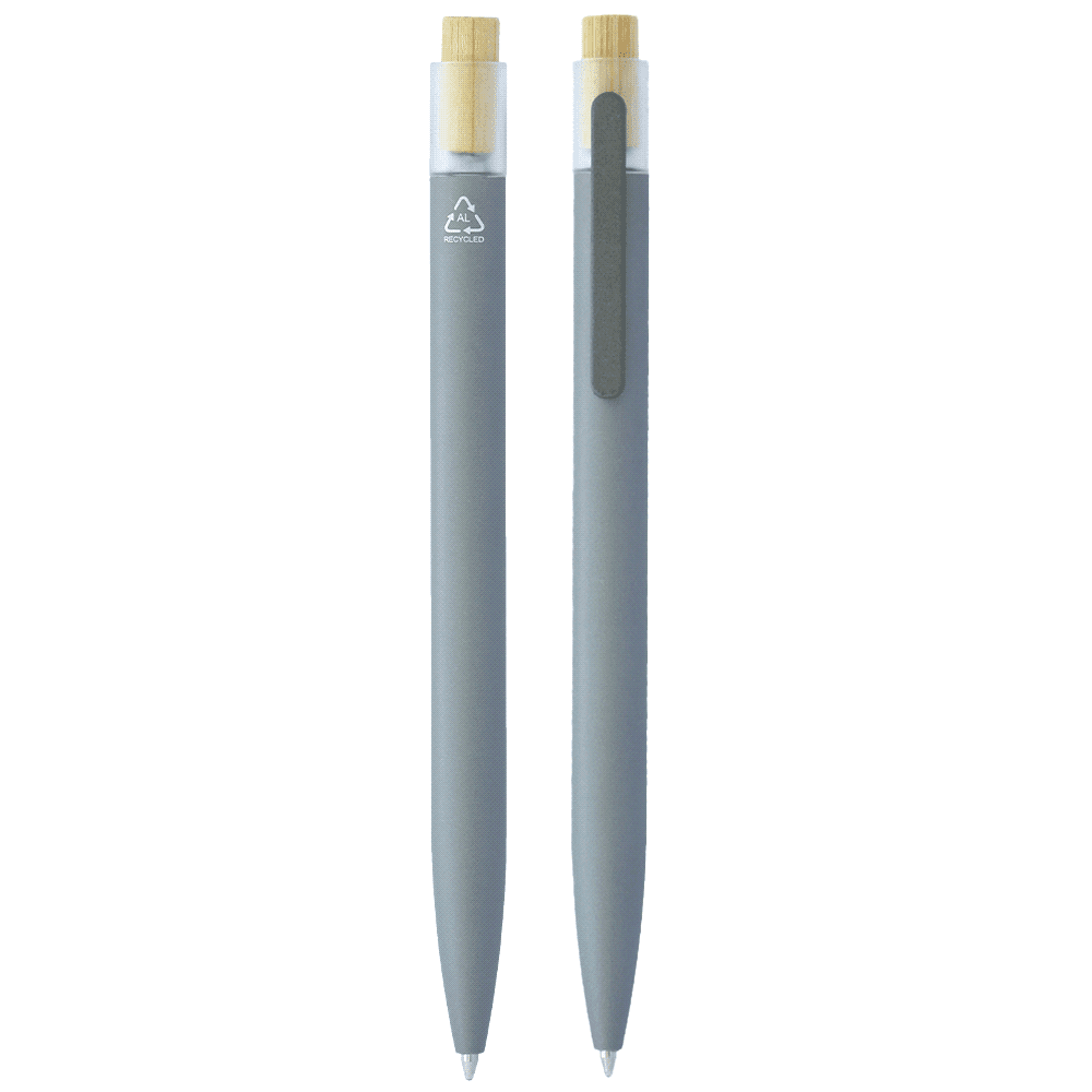 Recycled Aluminium Pen w/ Bamboo Clicker
