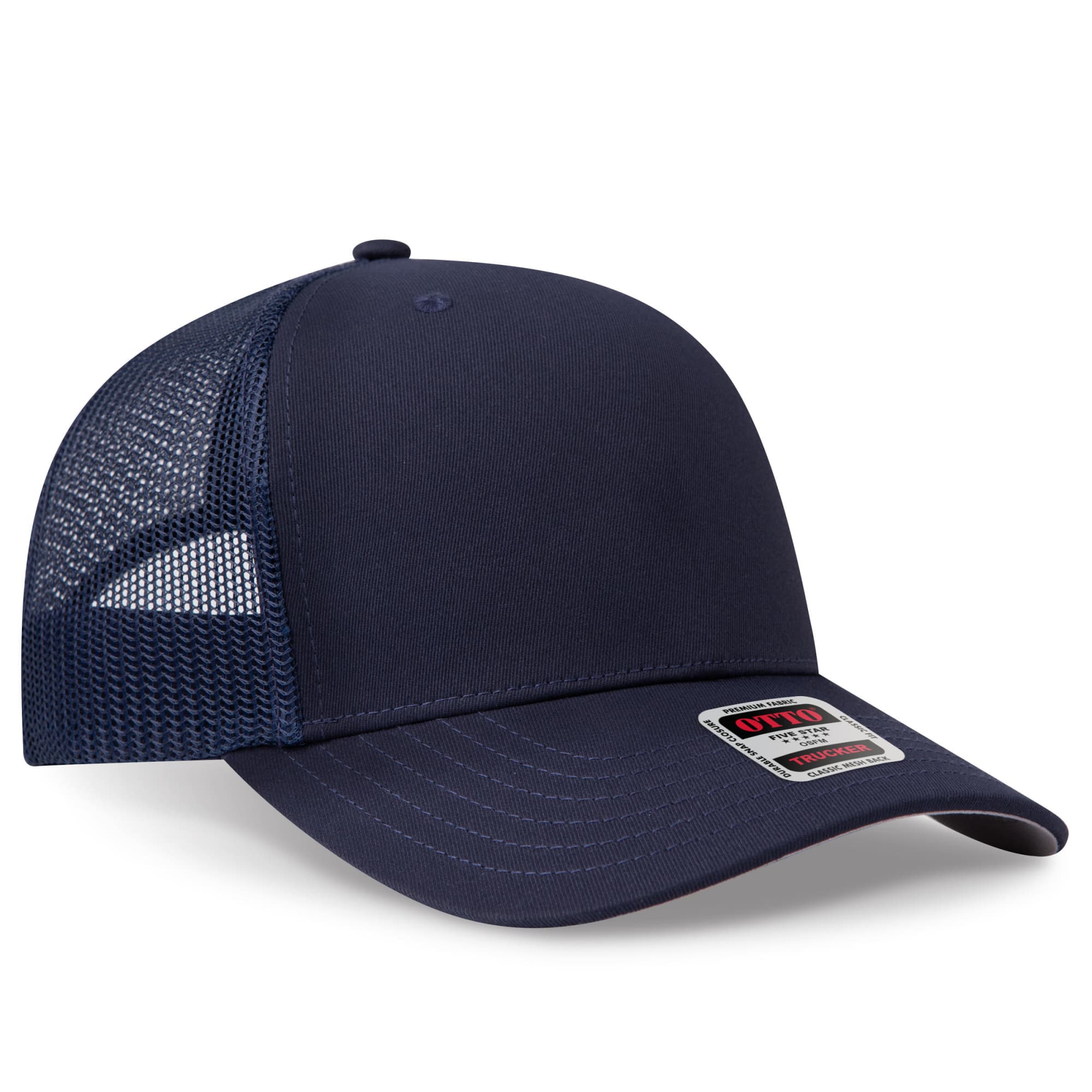 Seamless 6 Panel Mid Profile Mesh Back Trucker