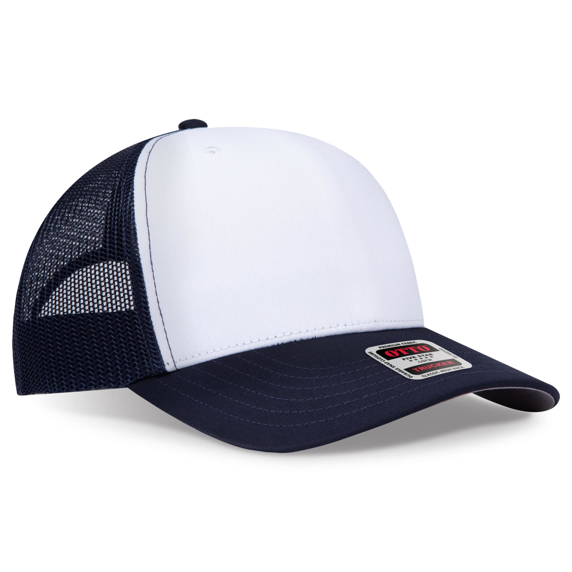 Seamless 6 Panel Mid Profile Mesh Back Trucker