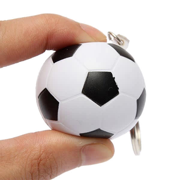 Keyring with Football Stress Relievers