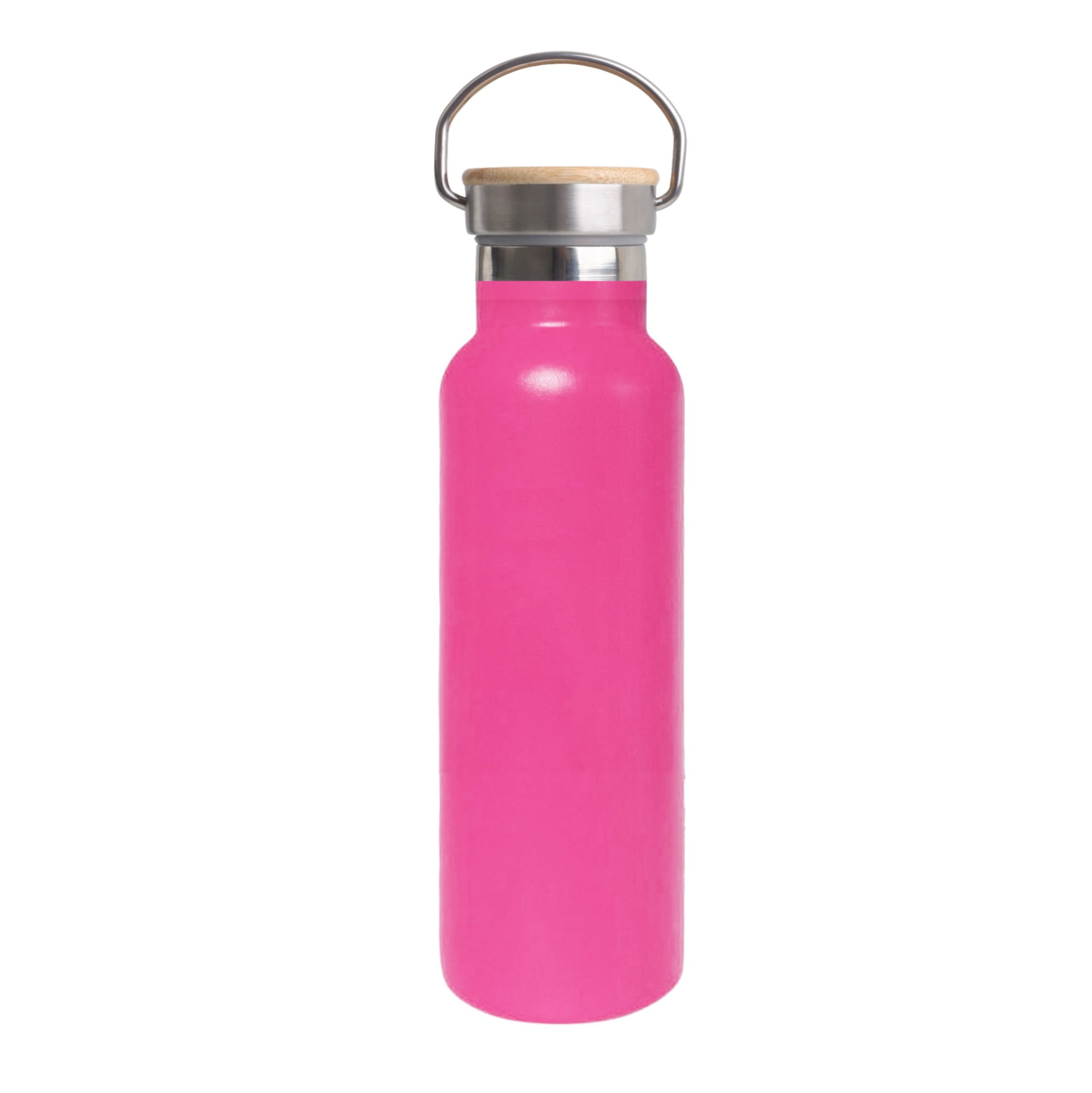 600ml Double Wall Vacuum Bottle with Bamboo Lid