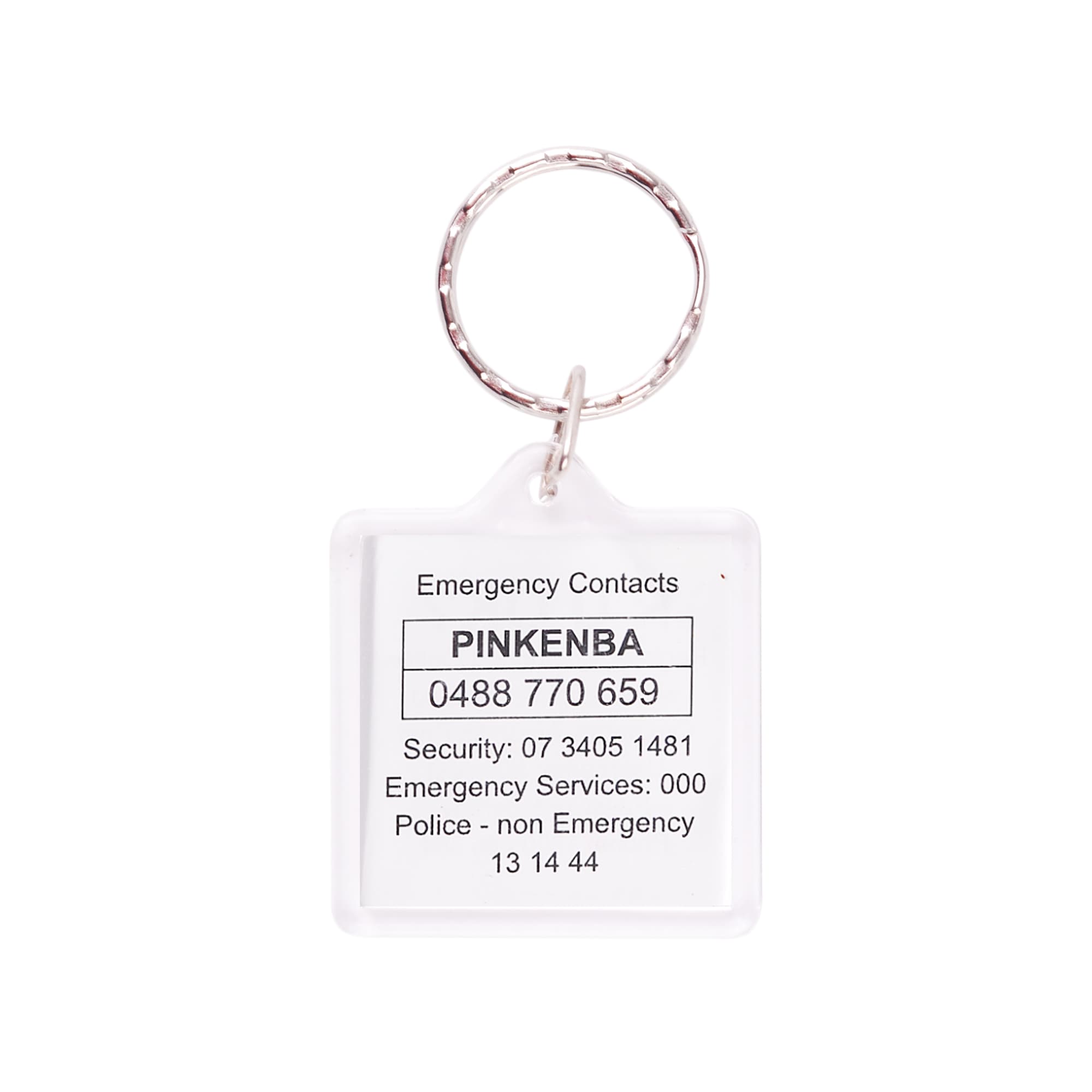 Square Acrylic Keyring