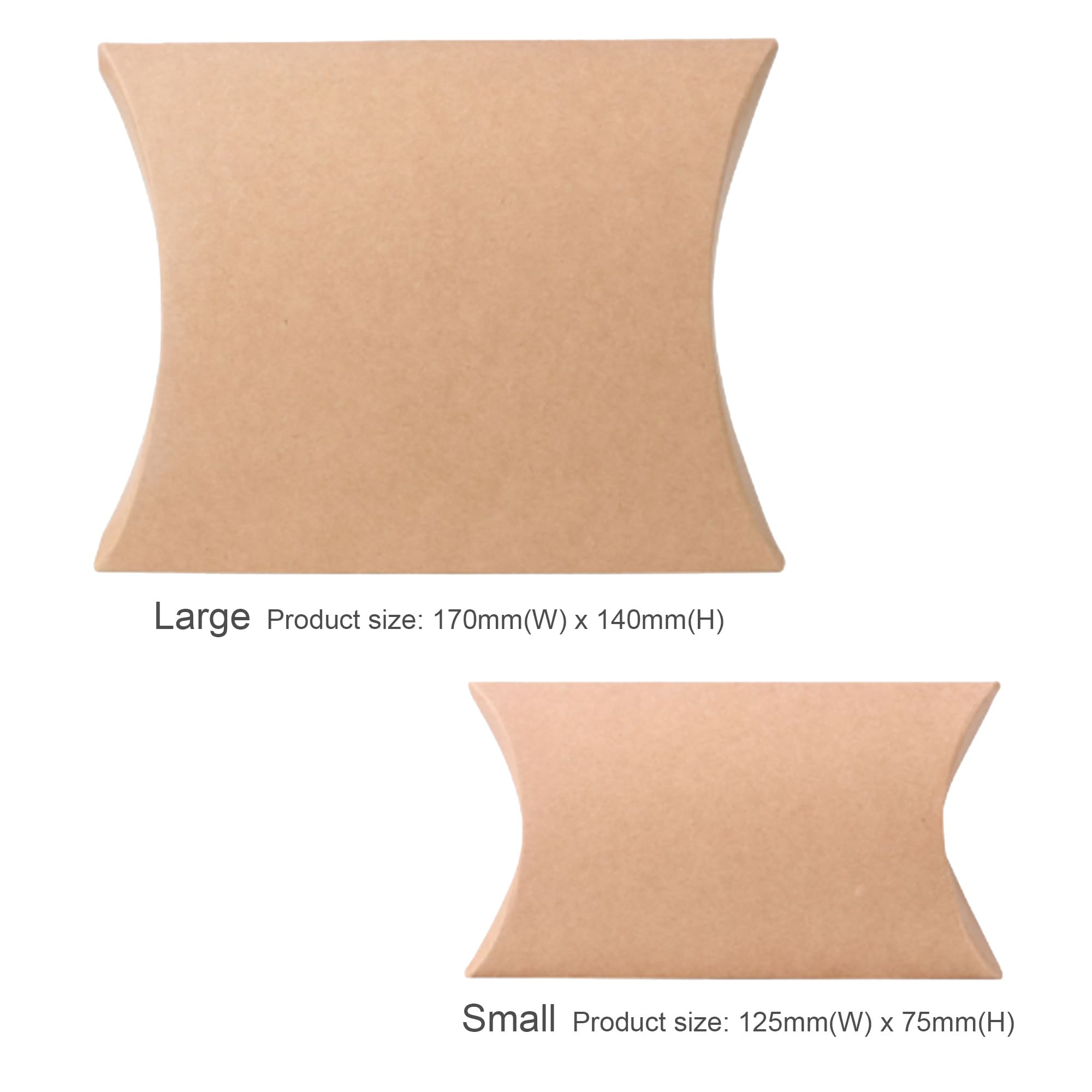 Small Brown Kraft Pillow Box(125 x 75 x 30mm)