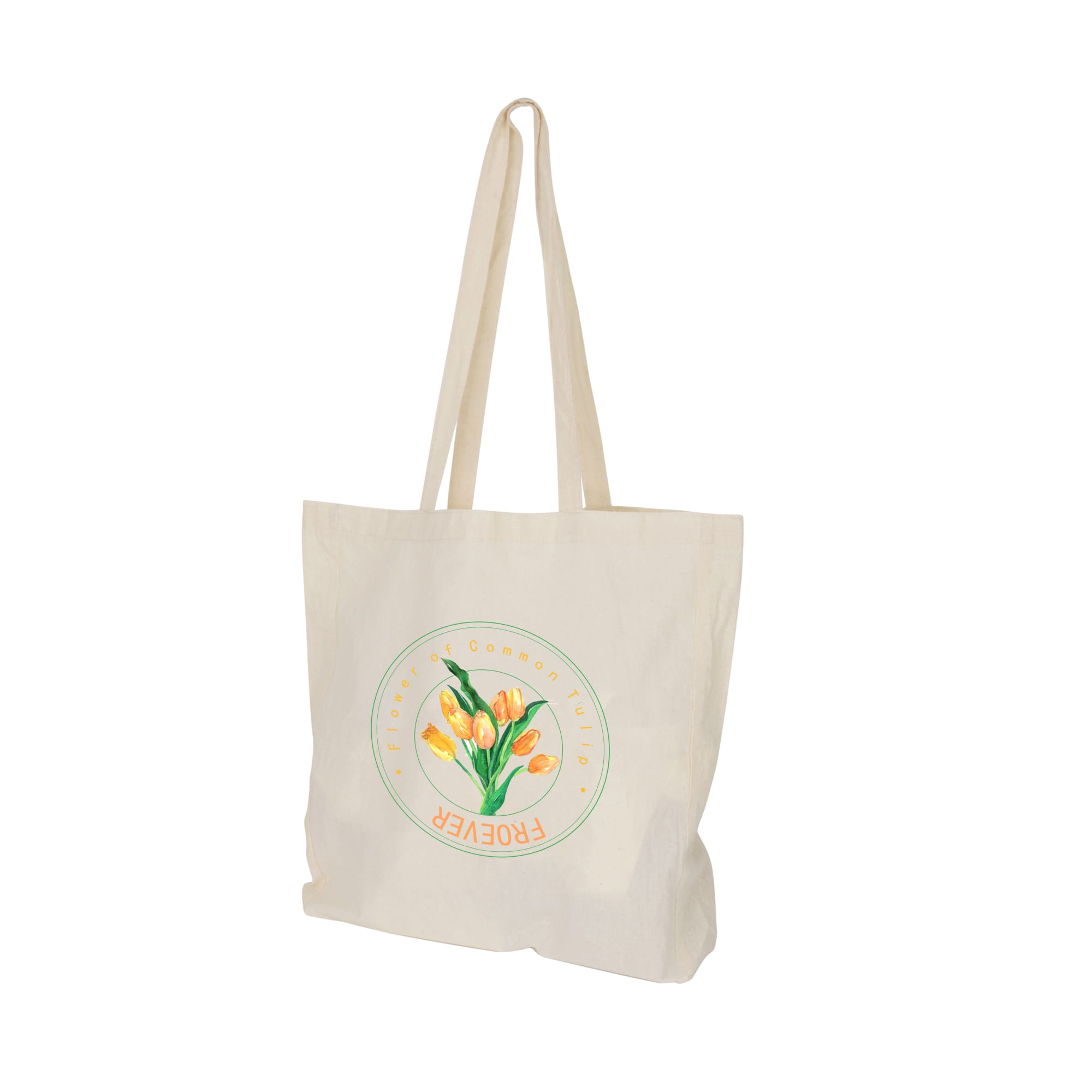 170gsm Long Handle Calico Bag with Gusset
