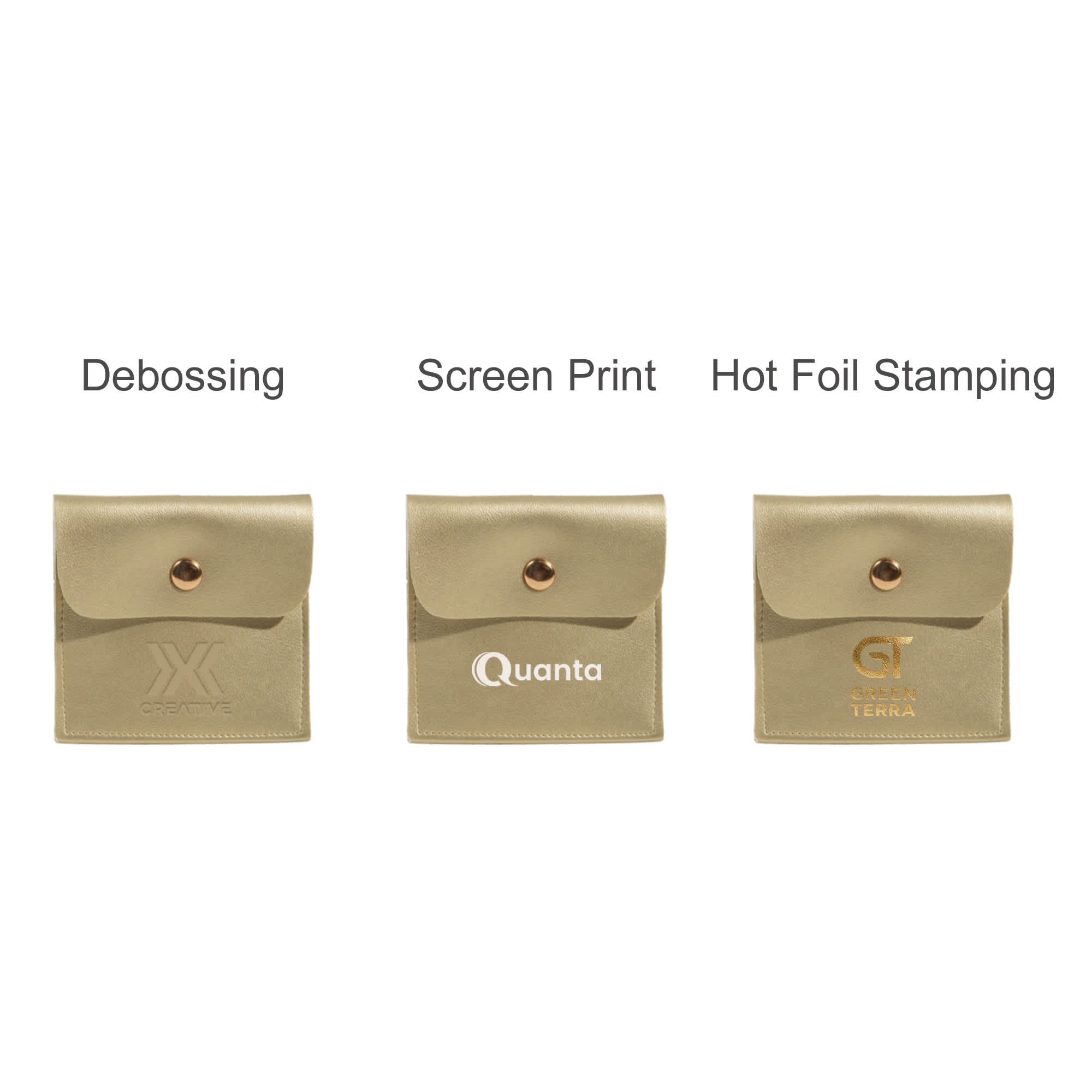 Square PU Leather Jewellery Pouch