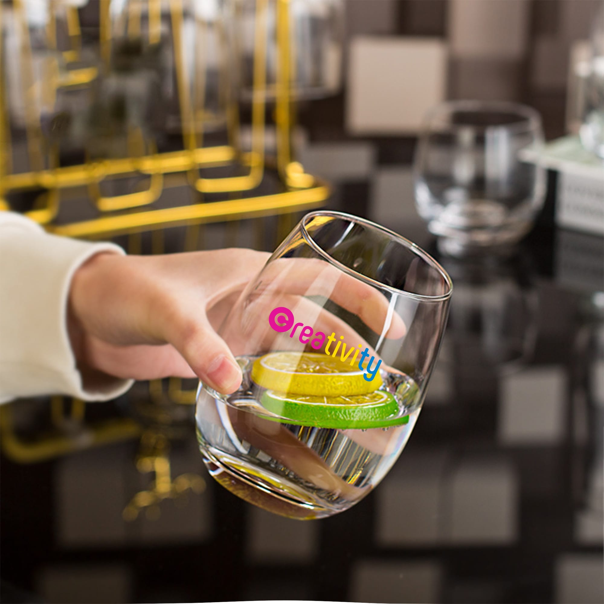 Egg Shaped Glass Cup