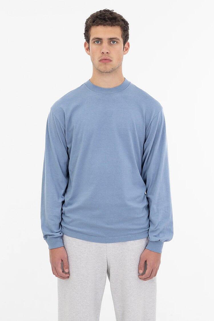 Long Sleeve Garment Dye Crewneck Tee