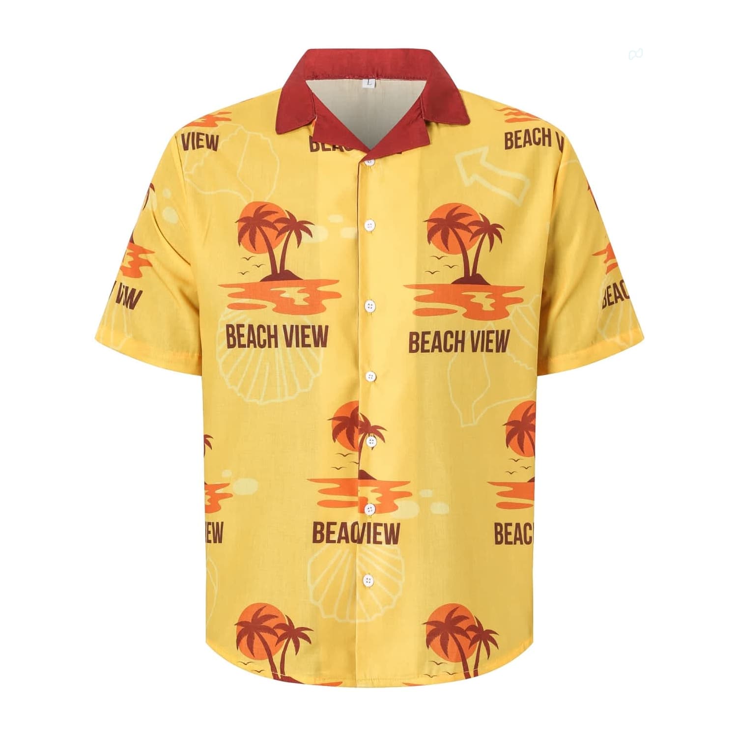 Men's Sublimated Imitation Cotton Cuban Collar Shirt