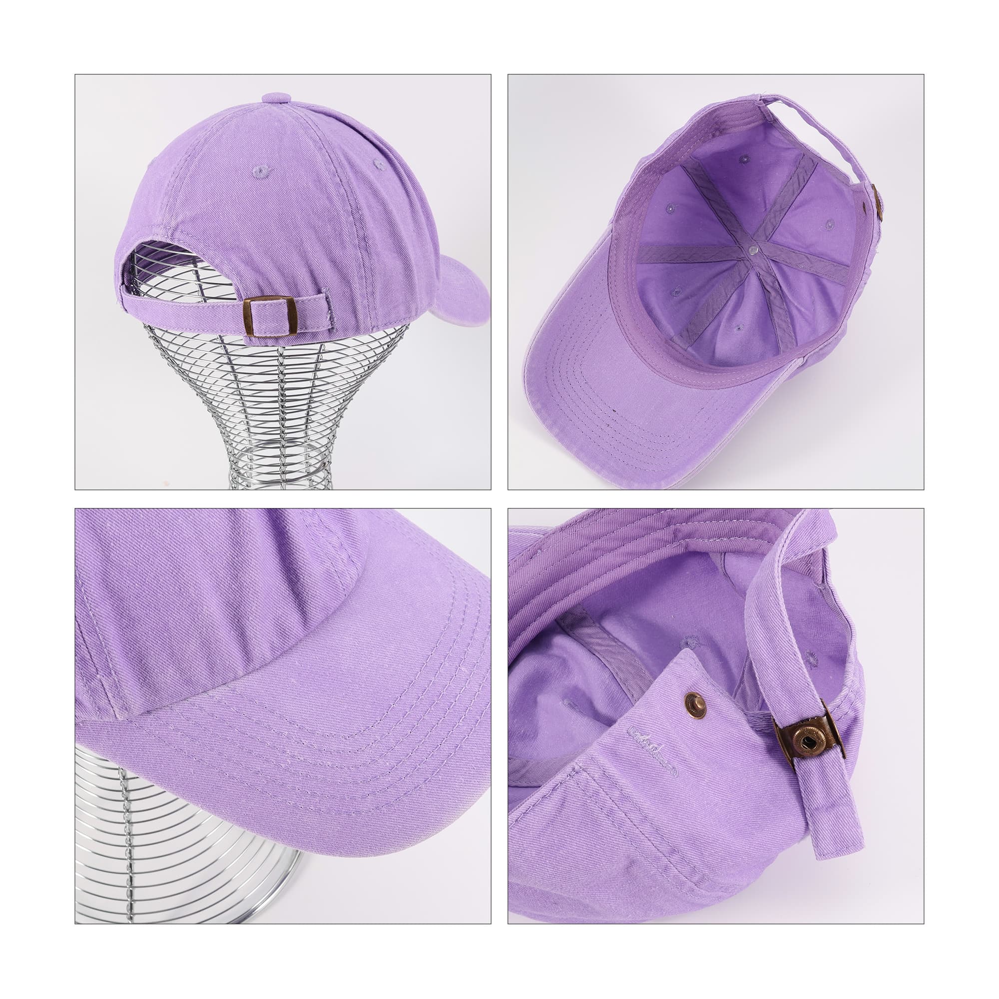6 Panel Premium Washed Cotton Baseball Cap