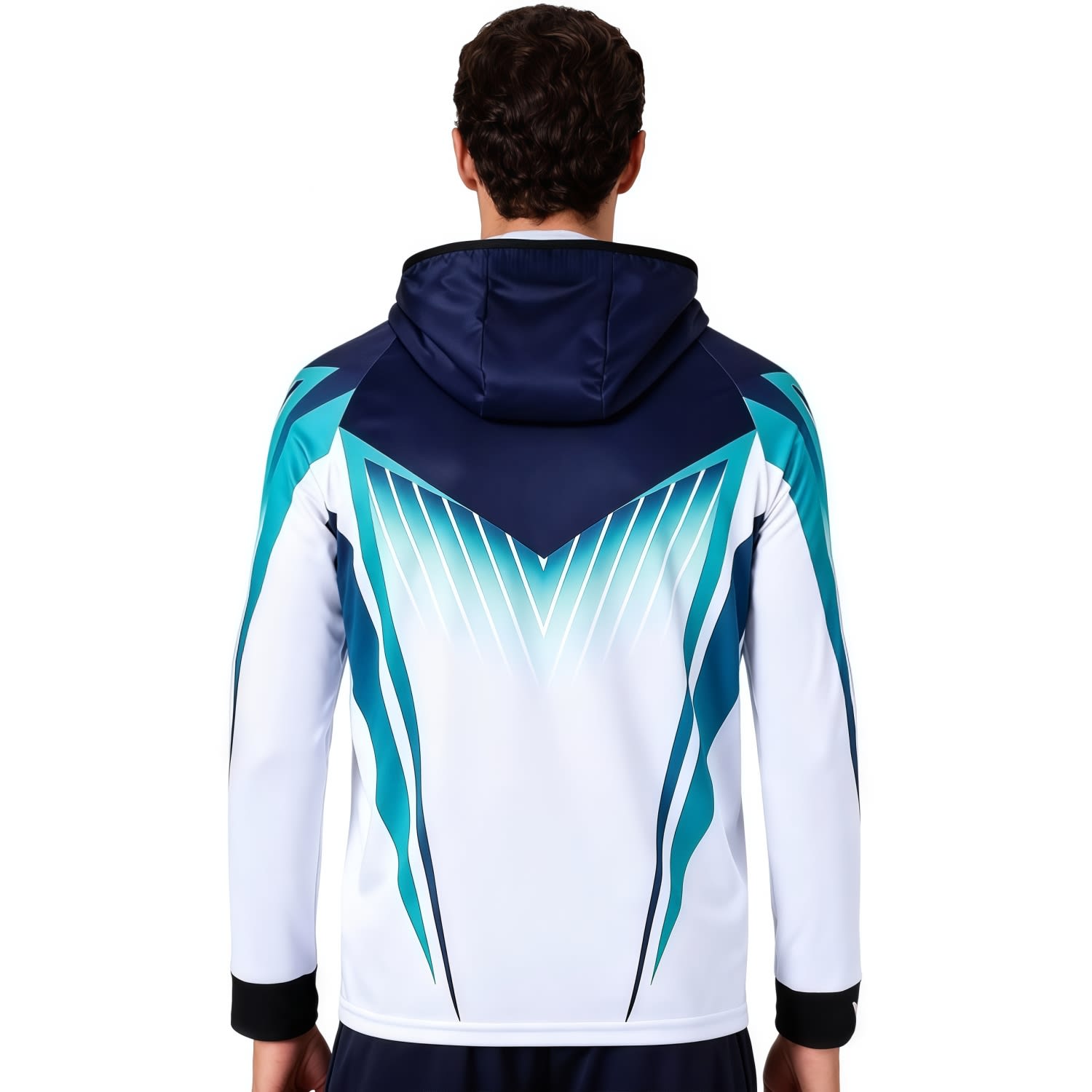 Men's 100% Polyester Sublimated Fishing Hooded Jacket