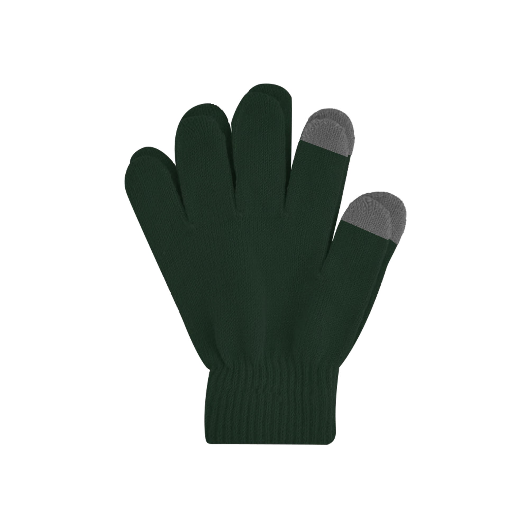 Adults Plain Knitted Gloves with Woven Label