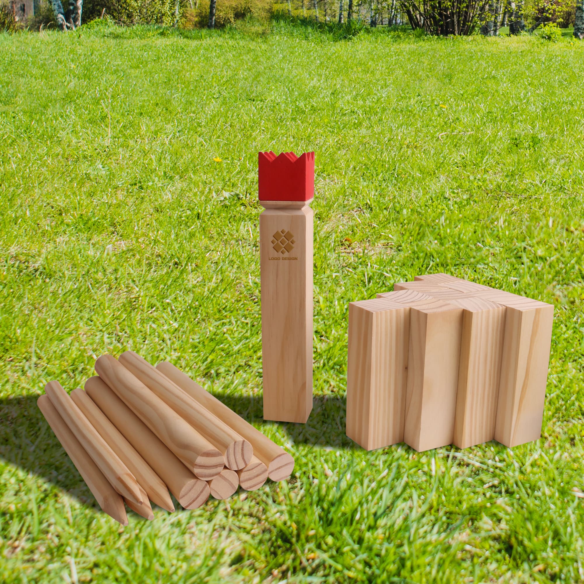 Premium Wooden Kubb Set