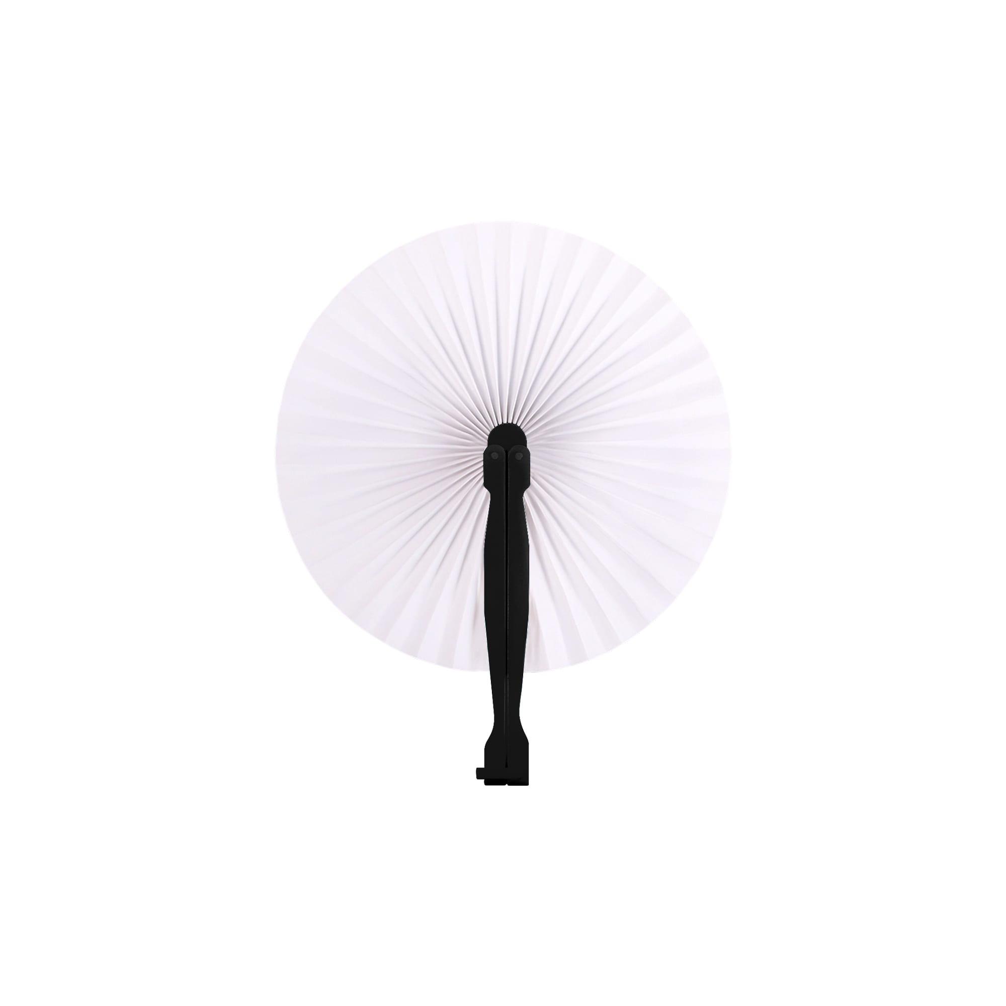 Round Plastic Handle Paper Fan