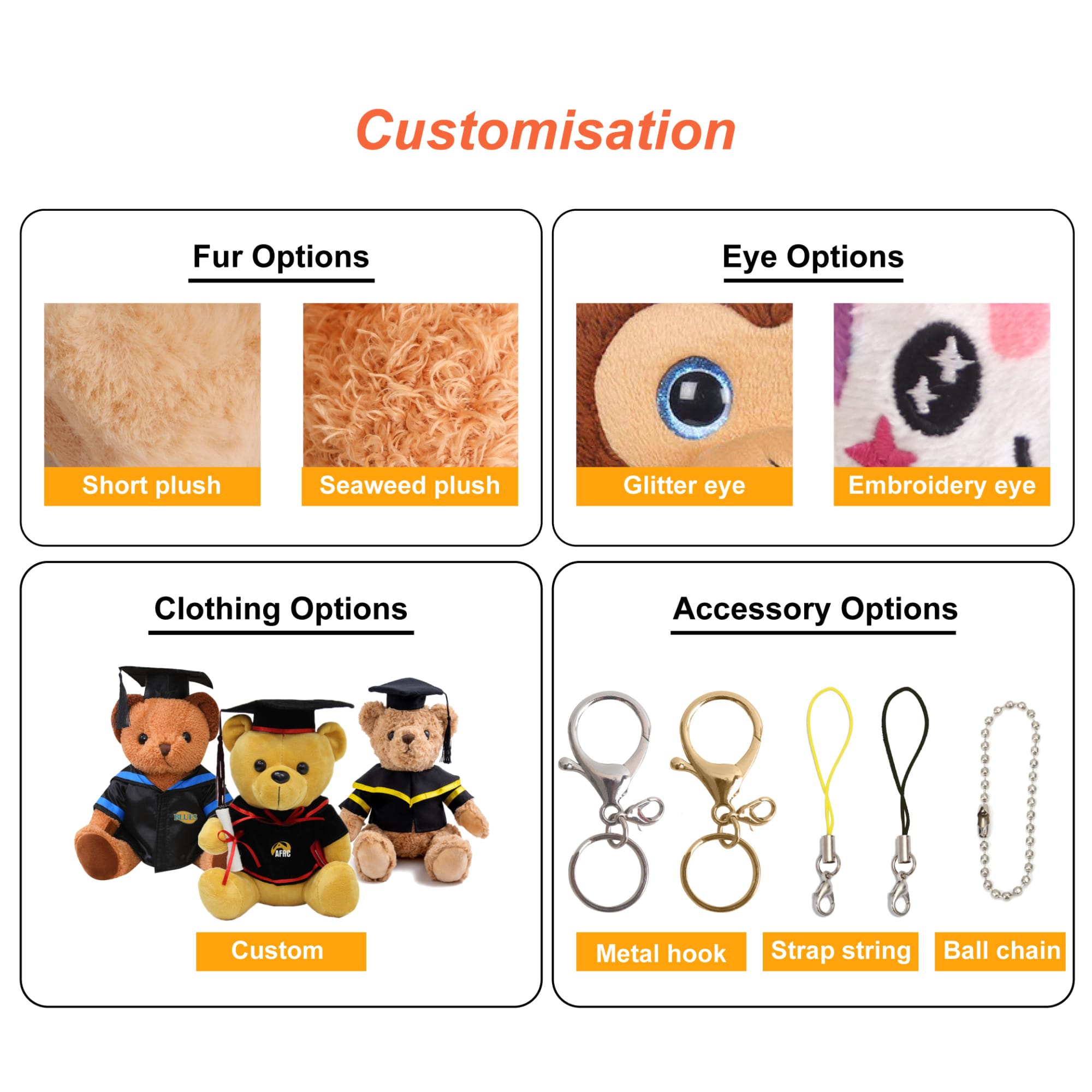 Custom Graduation Bear Keyrings