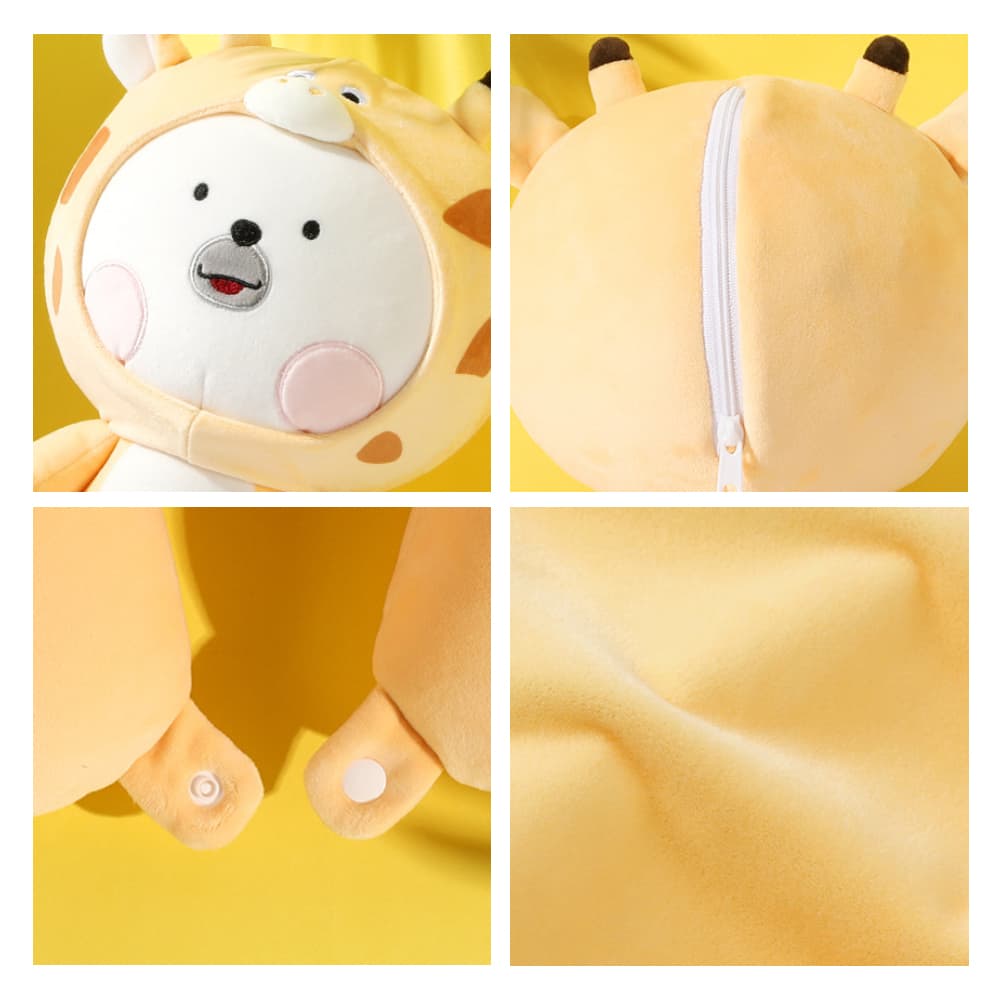 Sitting Animal Shaped 2 In 1 Travel Pillow