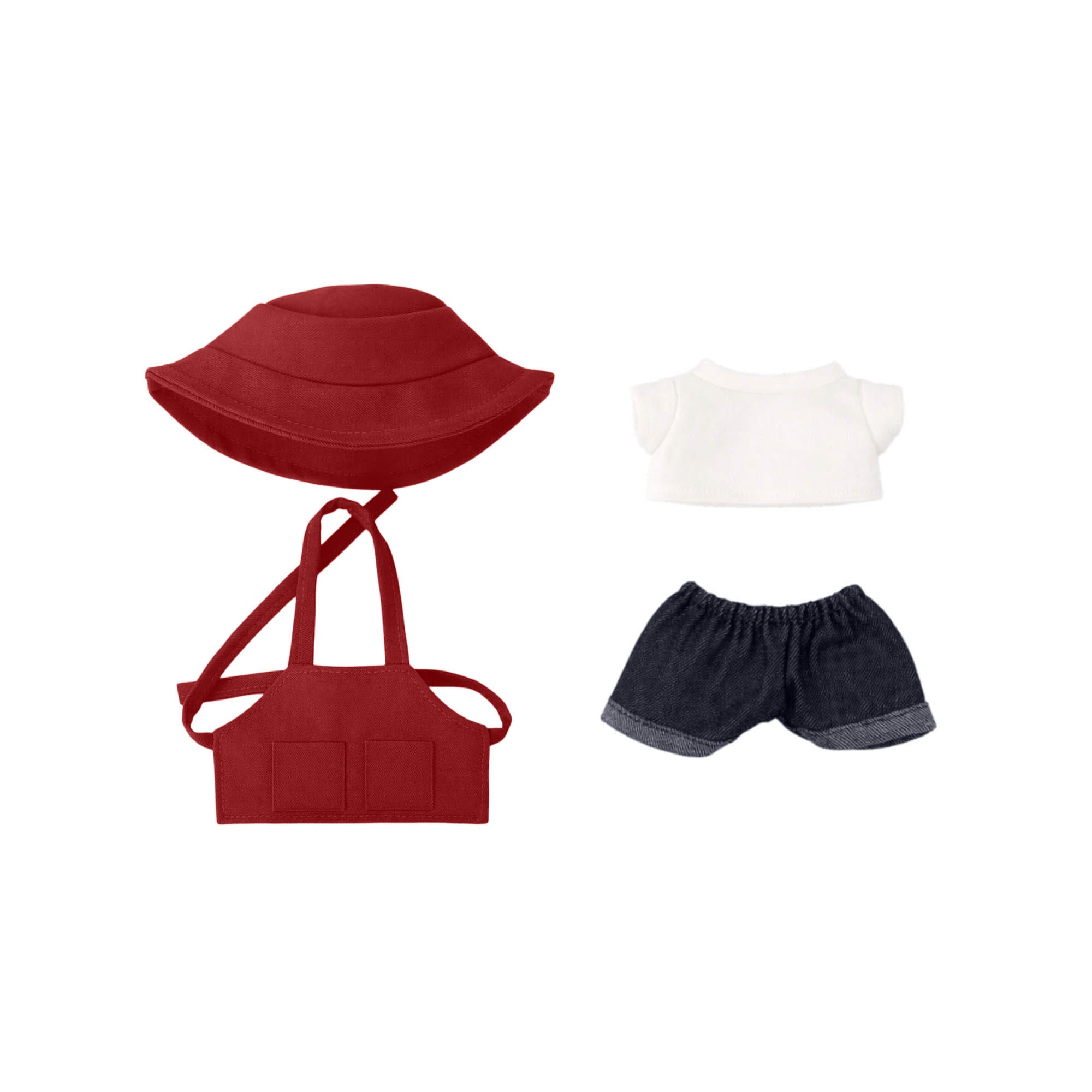 Plush Doll Cafe 4-Piece Apron Outfit (15–17cm Doll)