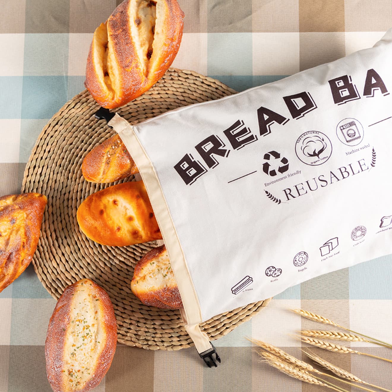 Reusable Linen Bread Bag