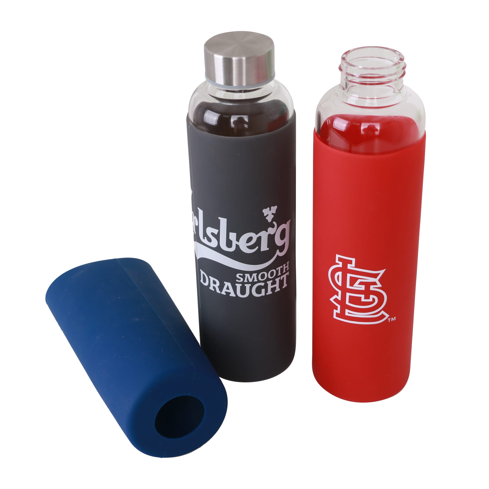 550ml Glass Drink Bottle with Stainless steel Lid