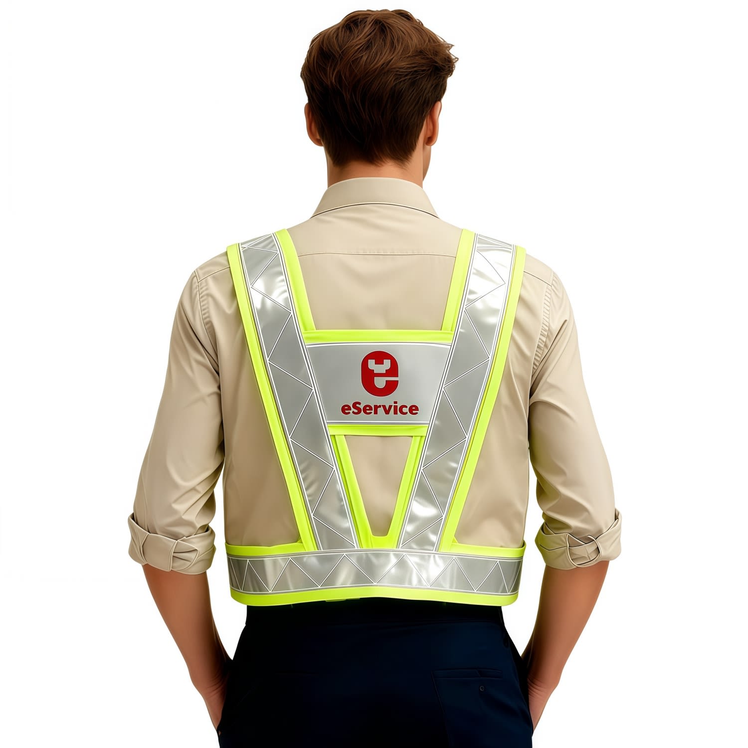 V-Shape Hi-Vis Reflective Adjustable Safety Vest