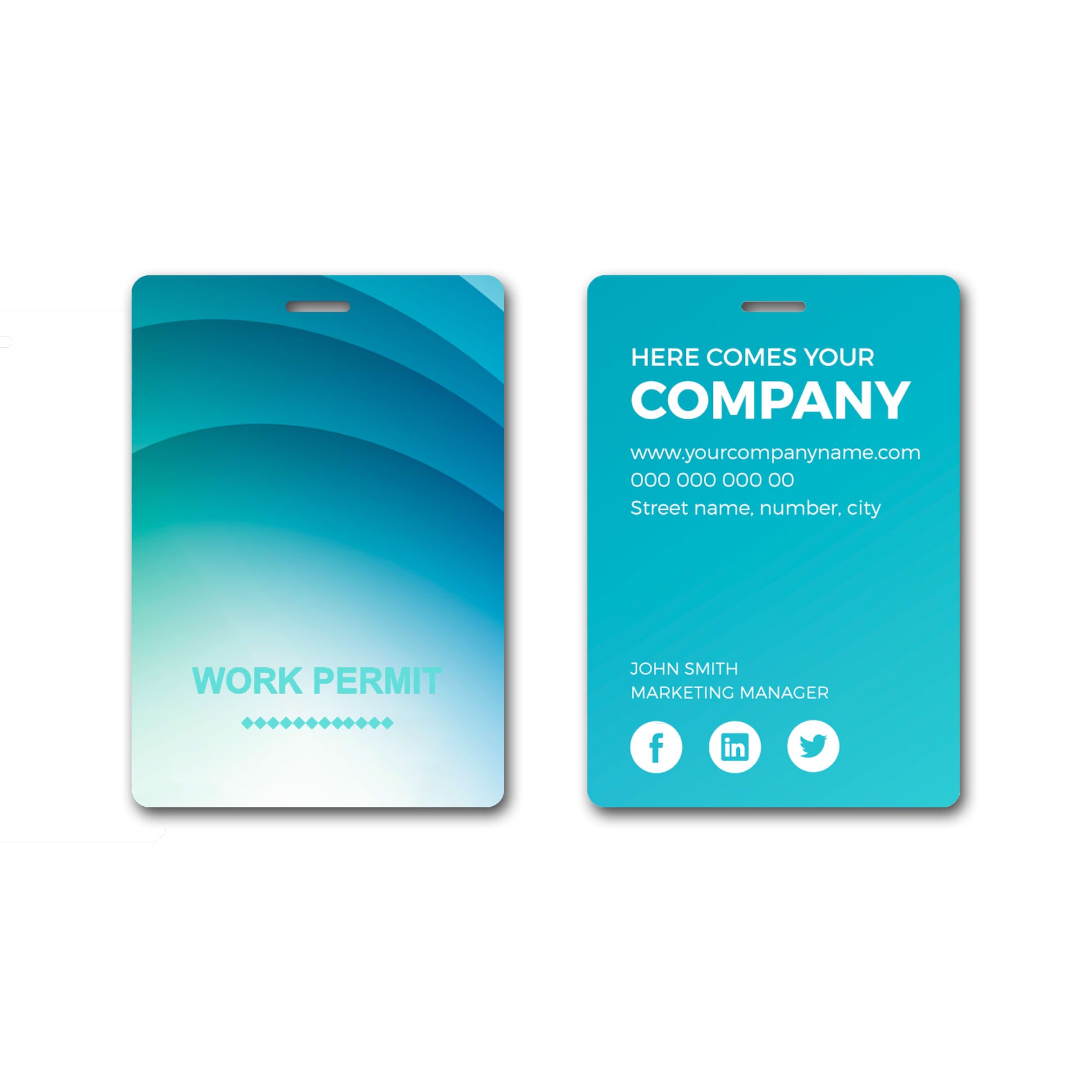 Medium Unique Printed Name Tag (80 x 120 mm)