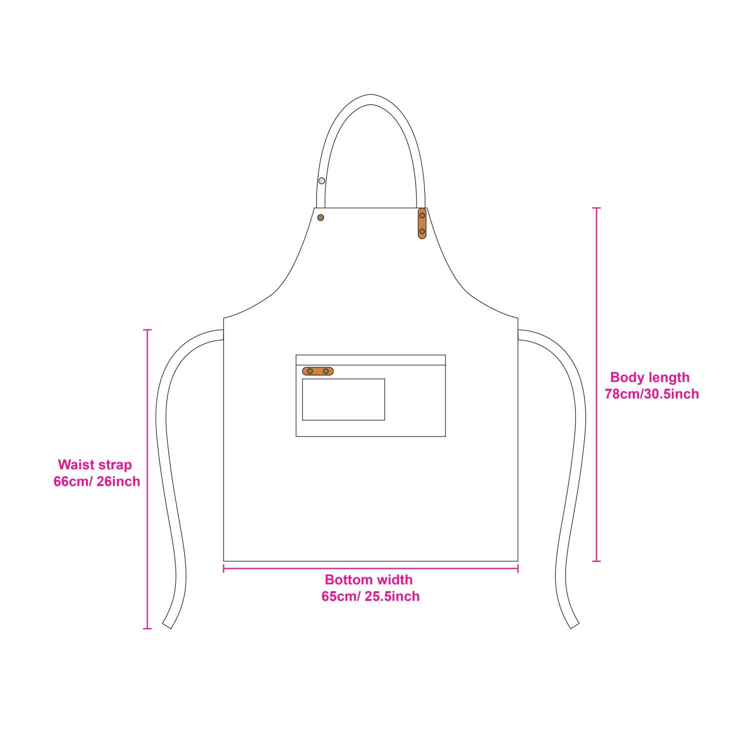Poly-Cotton Canvas Full Bib Apron With Neck Strap