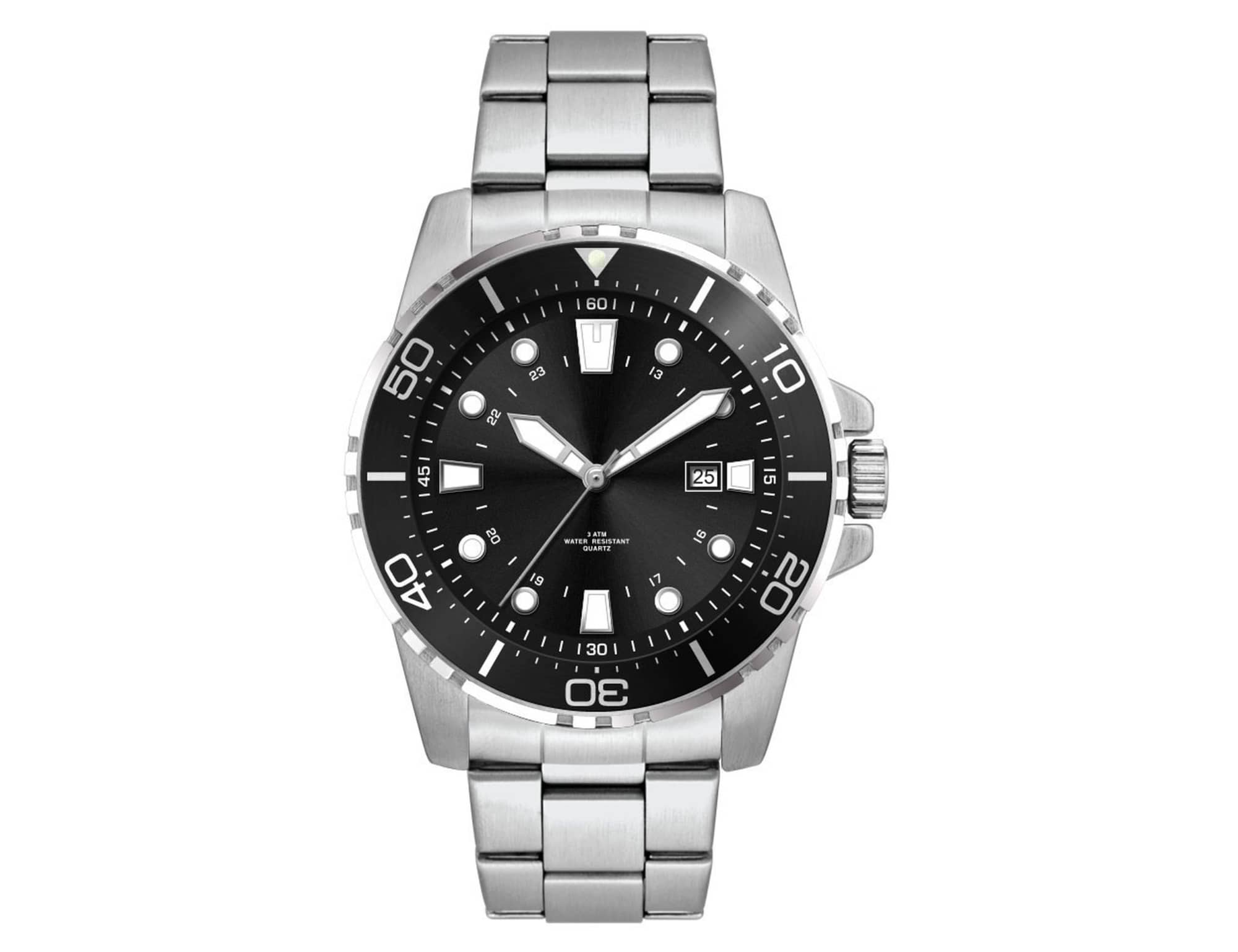 Sports Watch, Stainless Steel Strap