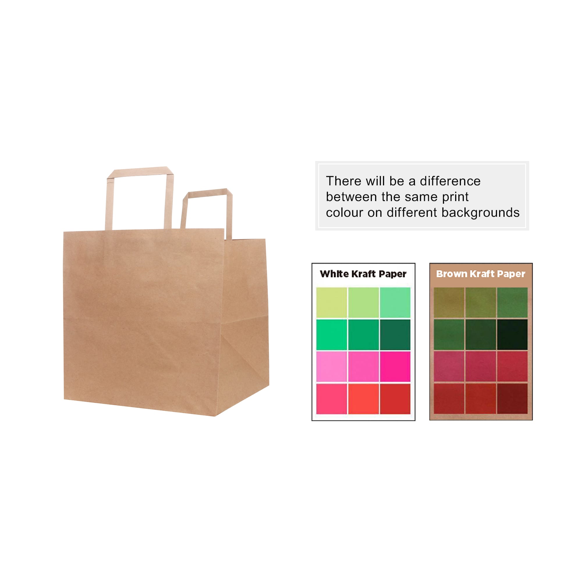 Flat Handle Kraft Paper Bag(250x250x250mm)