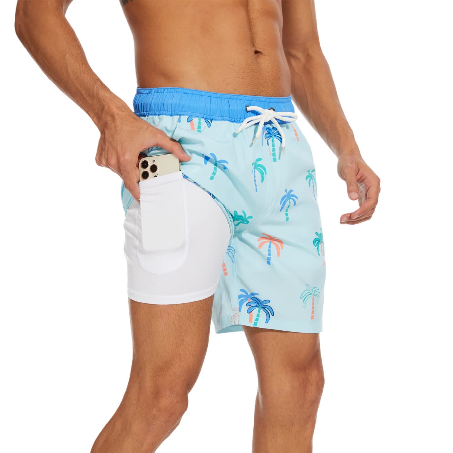Men's Polyester Spandex Sublimated Swim Shorts