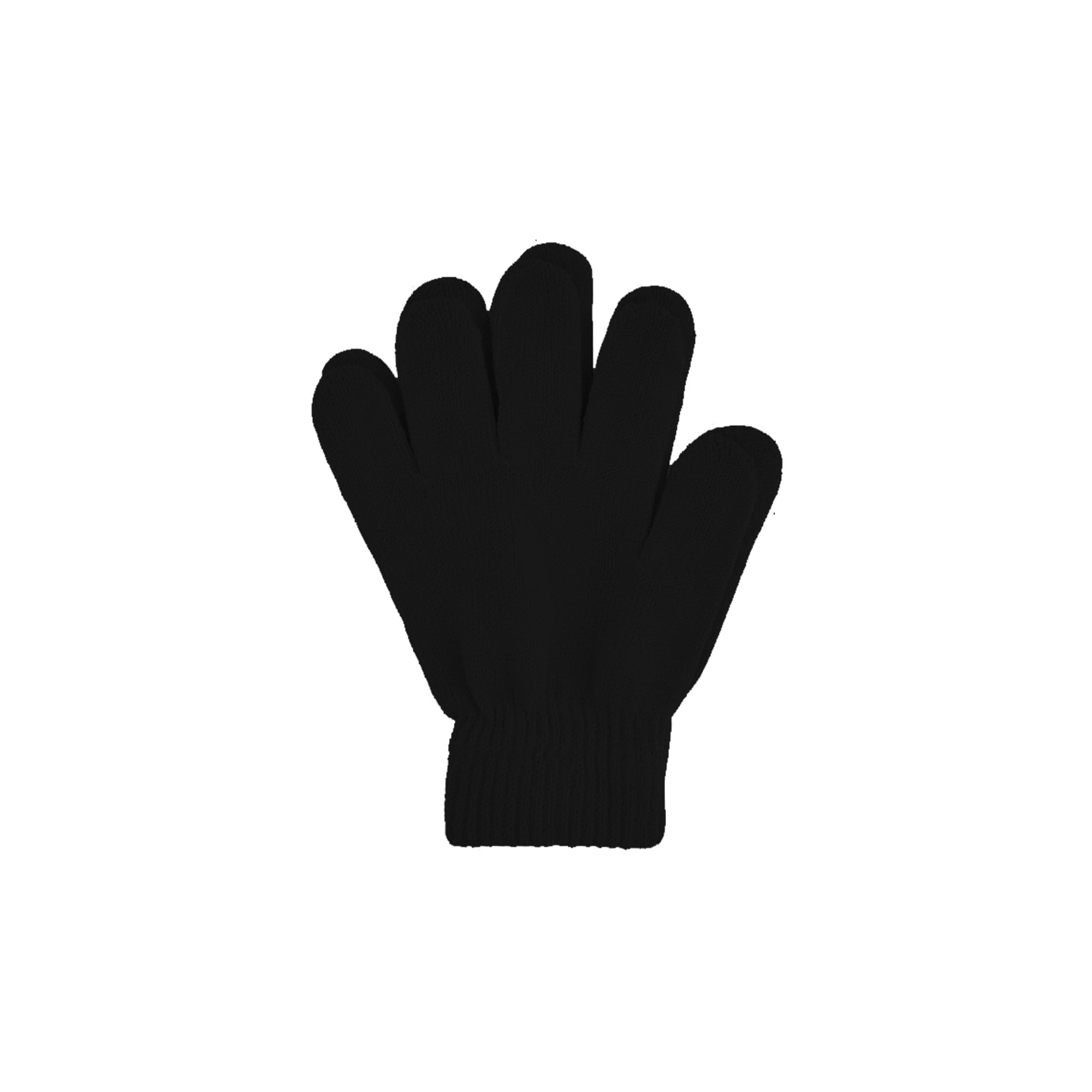 Kids Plain Knitted Gloves with Woven Label