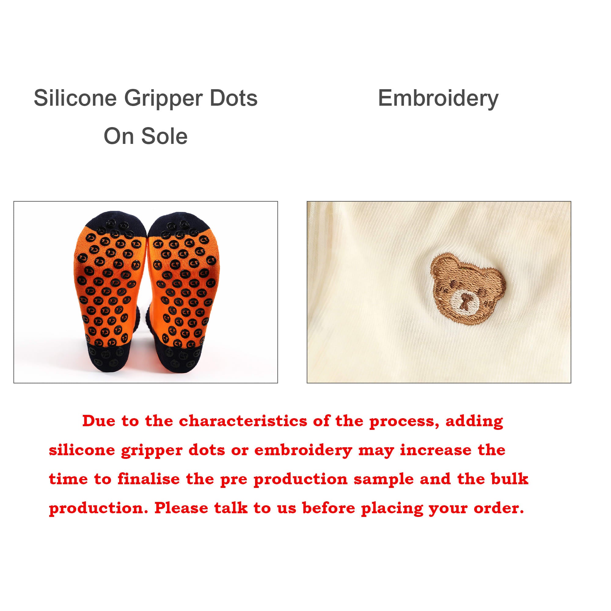 Ear Shaped Crew Custom Pattern Woven Socks
