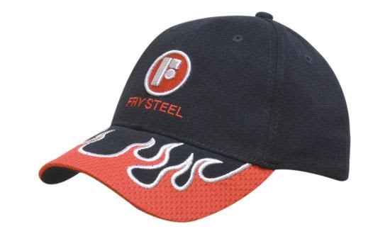 Brushed Heavy Cotton with Mesh Indented Peak Flames