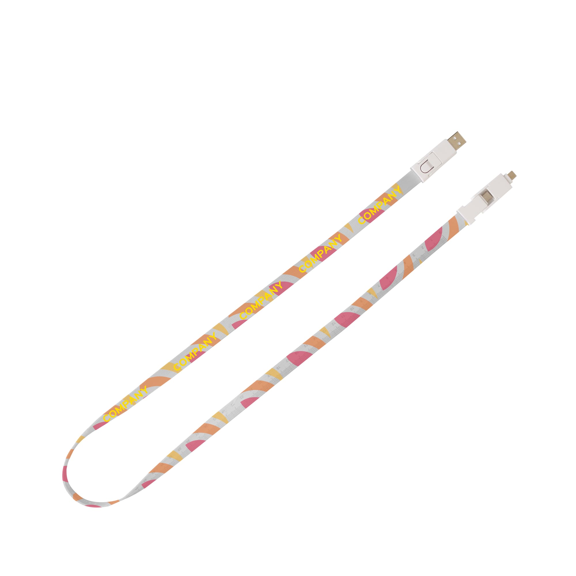 6 in 1 Polyester Lanyard Charging Cable
