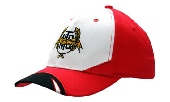 Brushed Heavy Cotton with Crown Inserts & Peak Indent/Embroidery