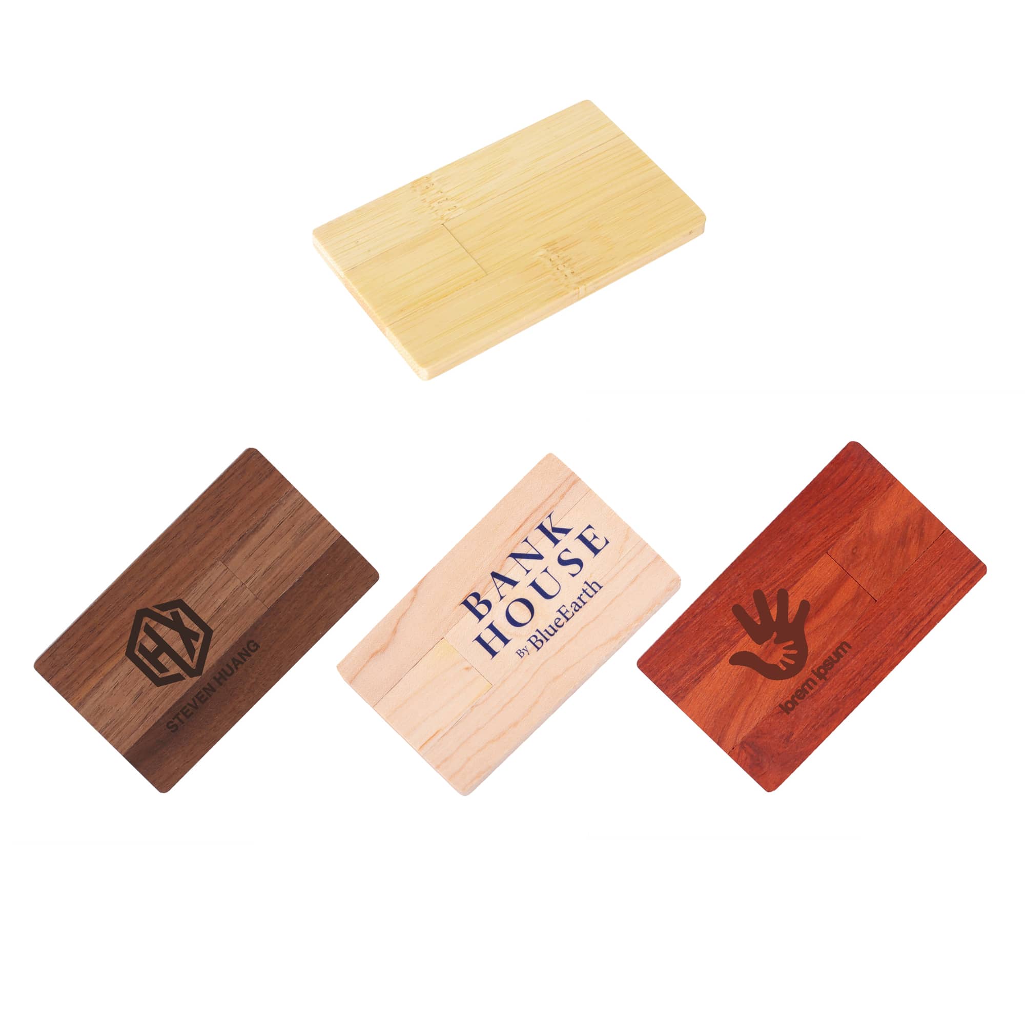 Wooden Credit Card Flash Drive